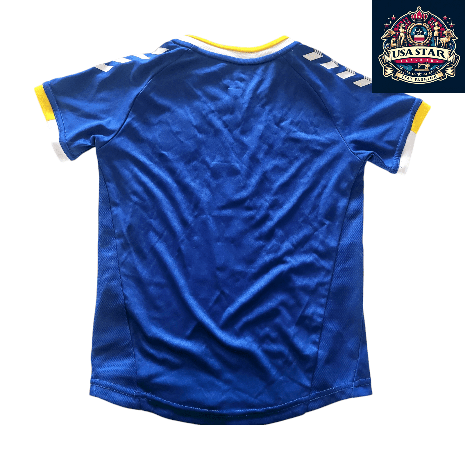 Everton FC Youth Jersey 2021 - 2022 Home Hummel Holmes 4 for Kids 3 - 4Y Team Blue Moisture - Wicking - USASTARFASHION