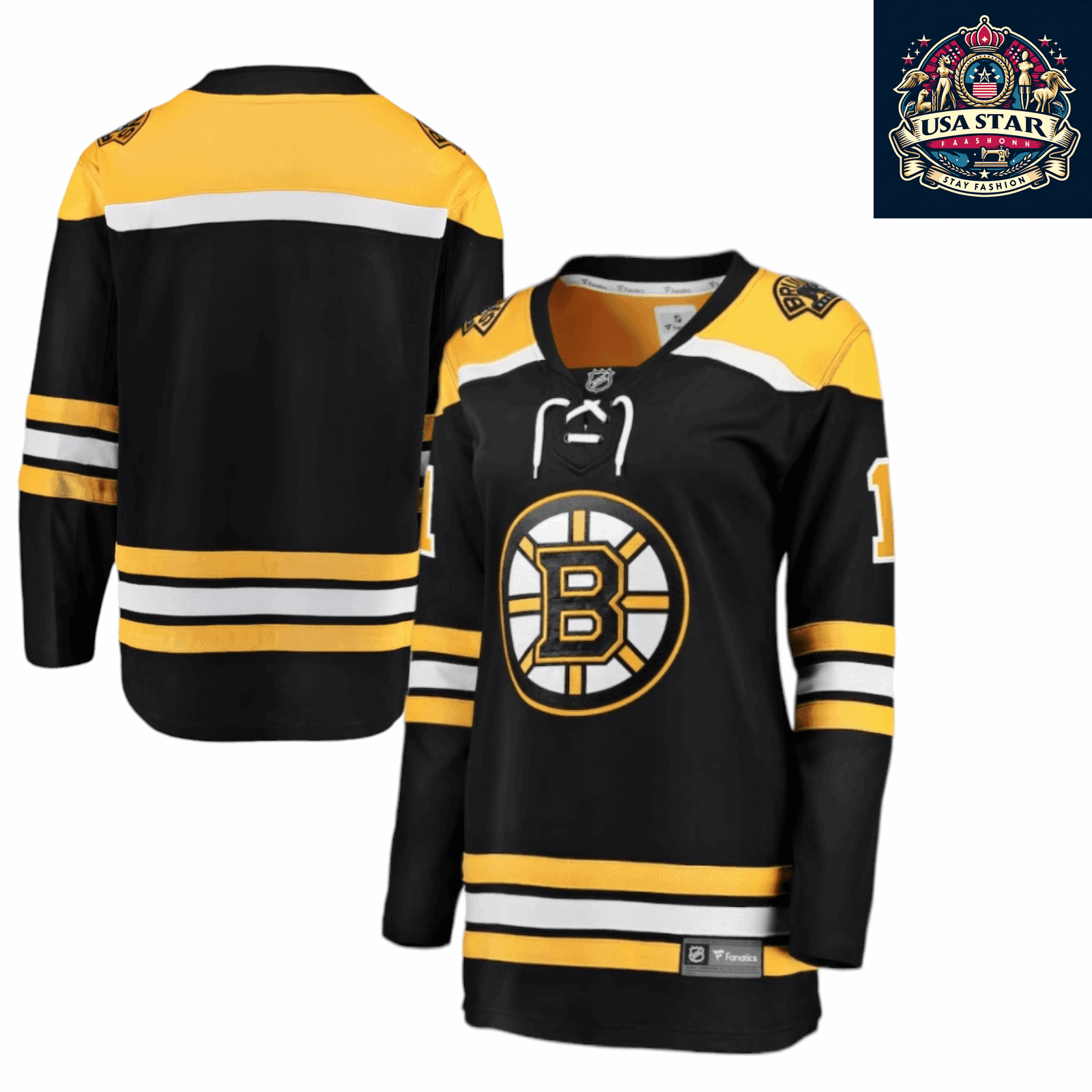Boston Bruins Women's Jersey 2017 Breakaway Home 3XL - Modern Fit, Moisture - Wicking Fabric - USASTARFASHION