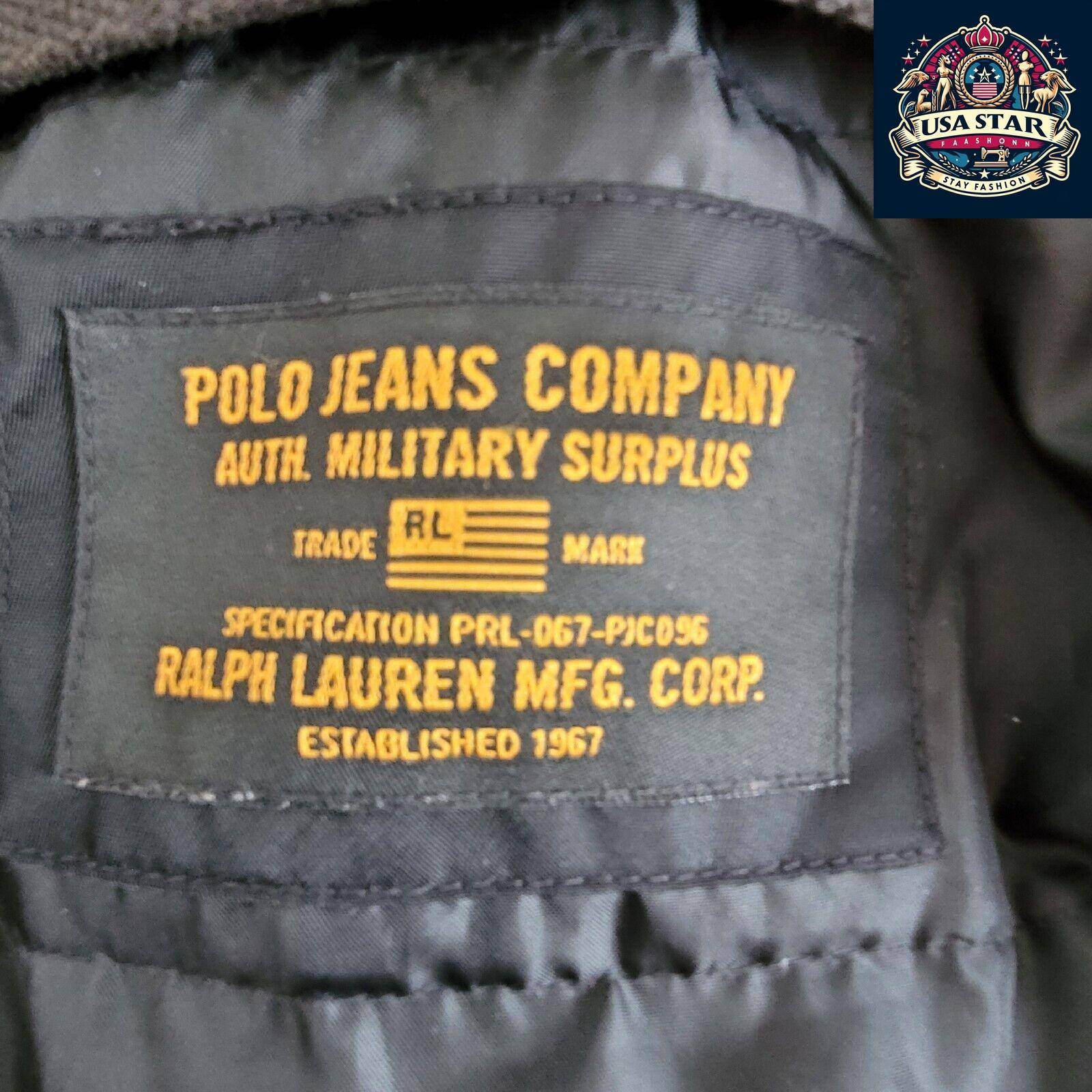 Ralph Lauren Military Surplus Jacket L, 80% Duck Down, Detachable Hood, Stylish & Functional - USASTARFASHION