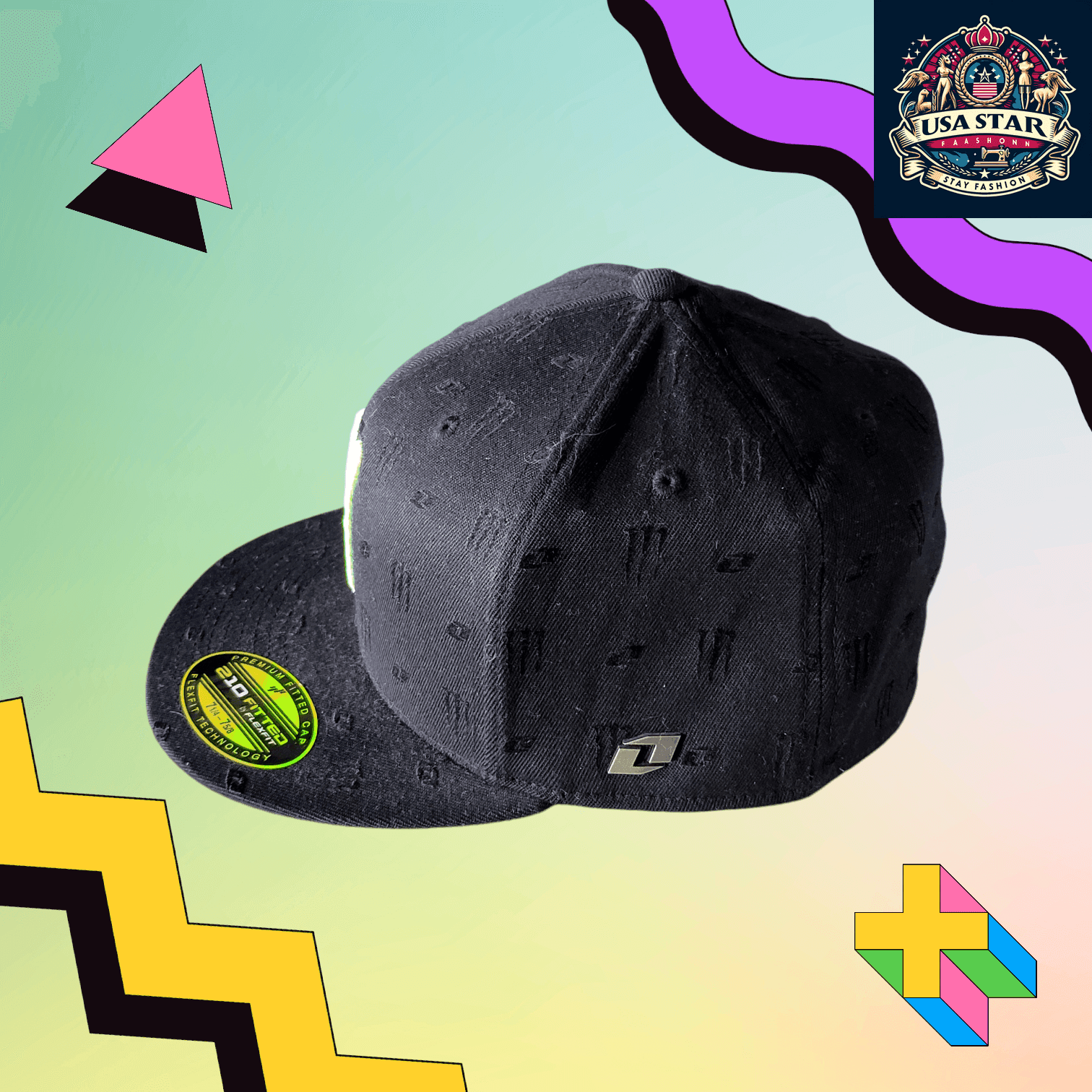 Monster Energy Flexfit Hat 210 Fitted - Comfortable Breathable Fabric, Size 7 1/4-7 5/8 - USASTARFASHION