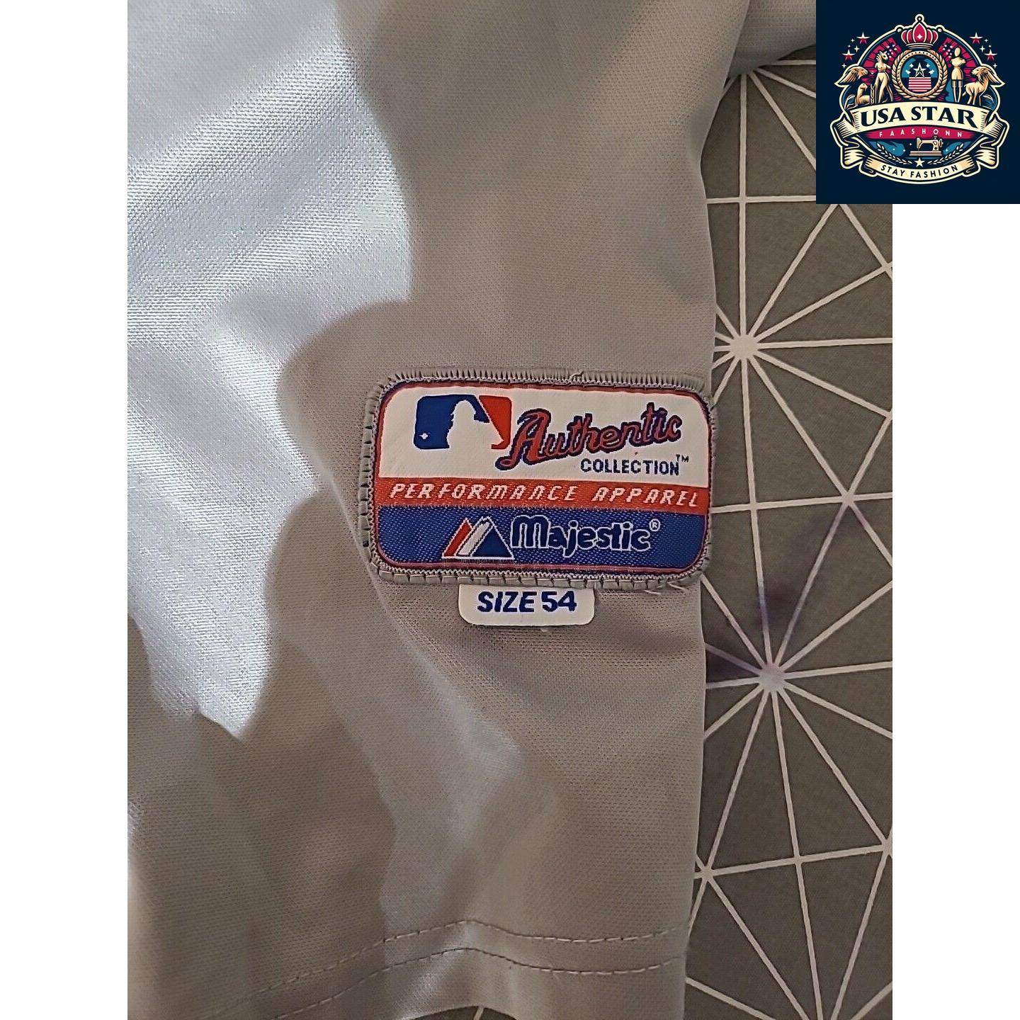 Majestic 49 Yovani Gallardo Jersey - Milwaukee Brewers Authentic Fan Apparel Size 54 Grey - USASTARFASHION