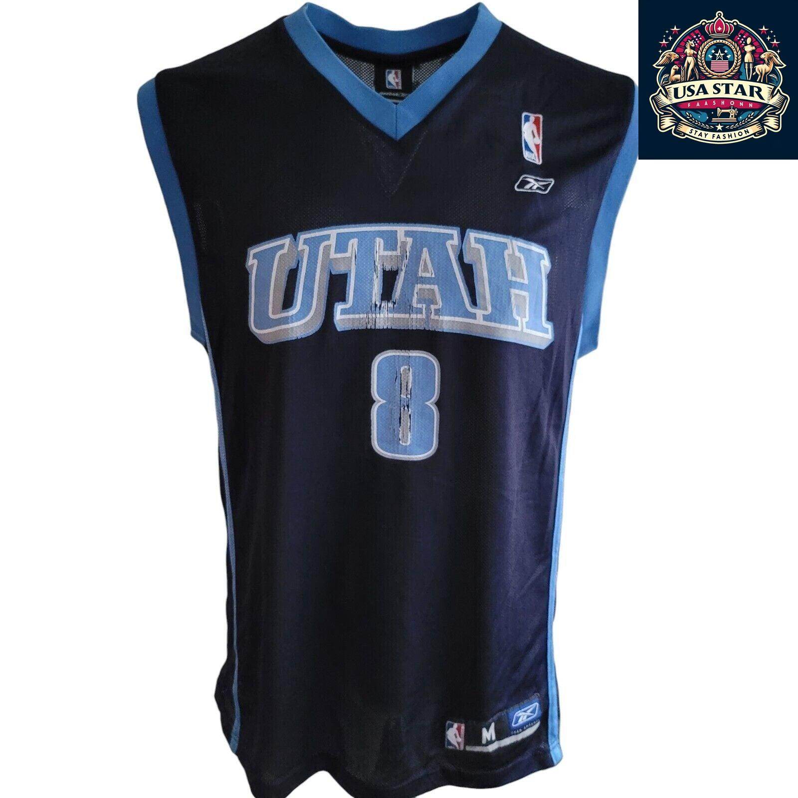 Deron Williams Jersey #8 Utah Jazz Size M - Authentic NBA Fan Apparel for Basketball Enthusiasts - USASTARFASHION