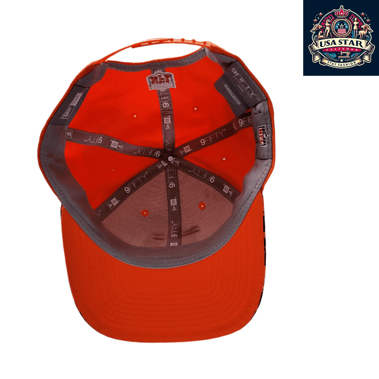 Denver Broncos Snapback Hat 9Fifty Adjustable Flat Brim Cap in Vibrant Orange for Fans - USASTARFASHION