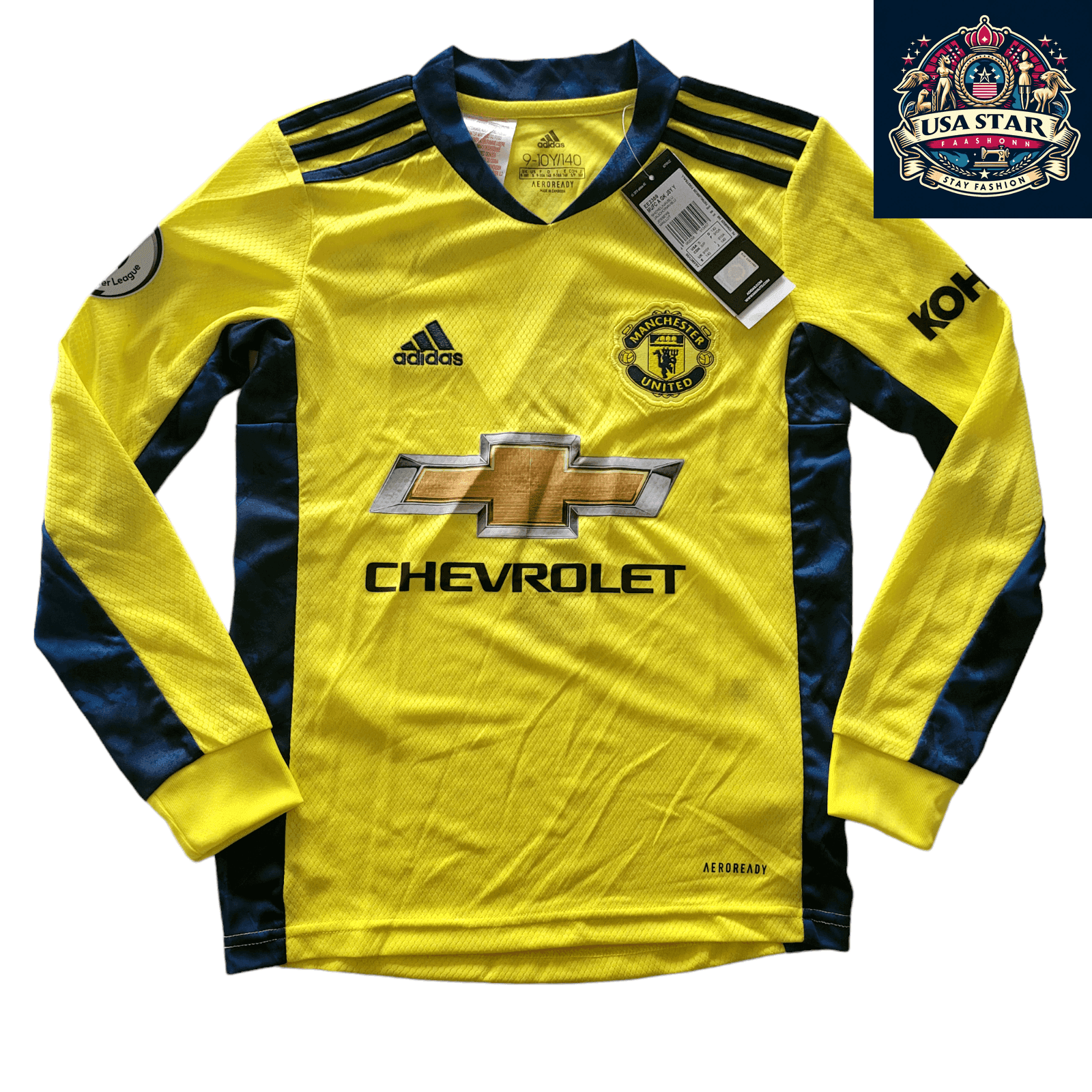 Adidas Manchester United Goalkeeper Jersey Herbert 1 for Kids Size 9 - 10Y 140cm, Free Shipping - USASTARFASHION