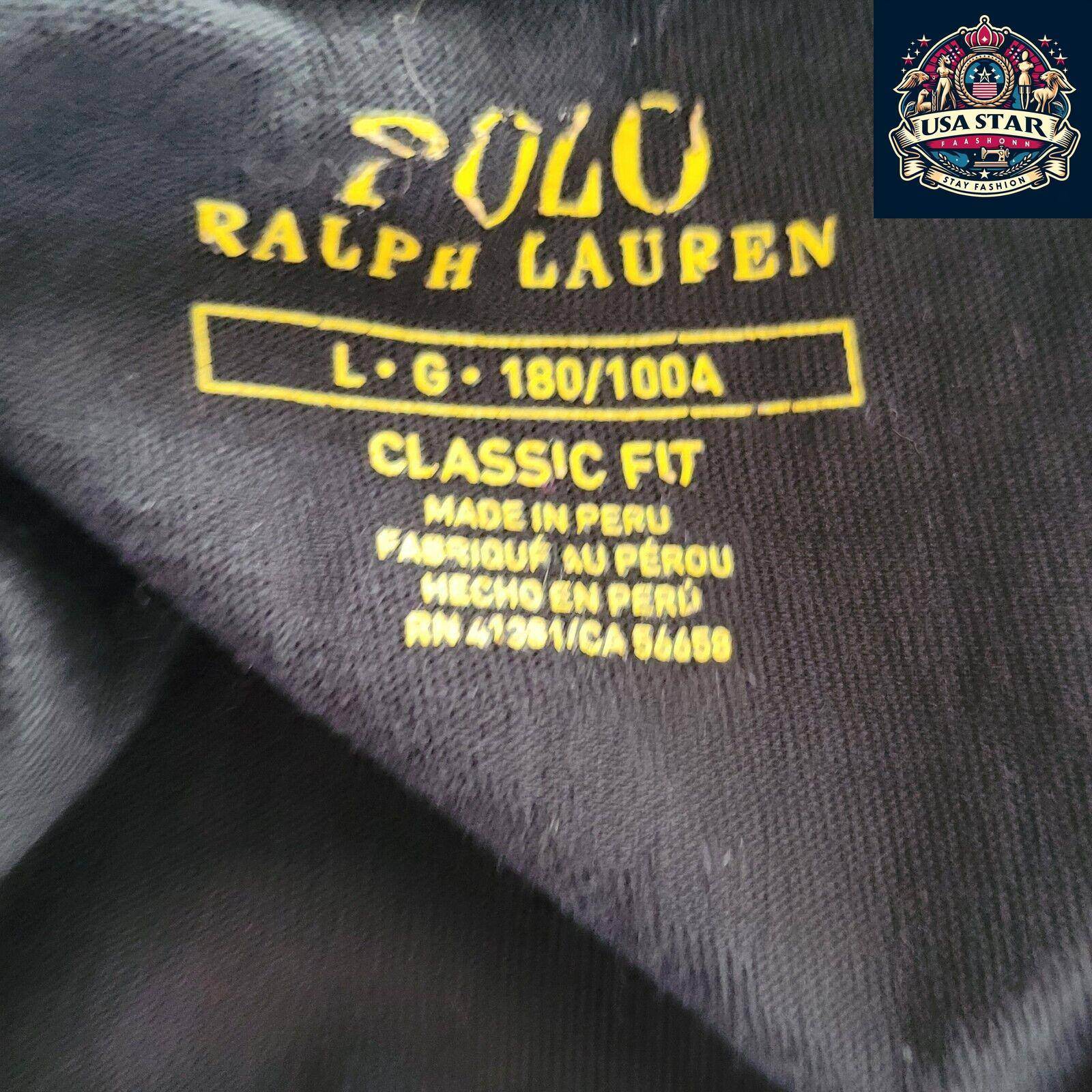 Polo Ralph Lauren T-Shirt, Classic Black, 100% Cotton, Size Large, Versatile Style & Comfort - USASTARFASHION
