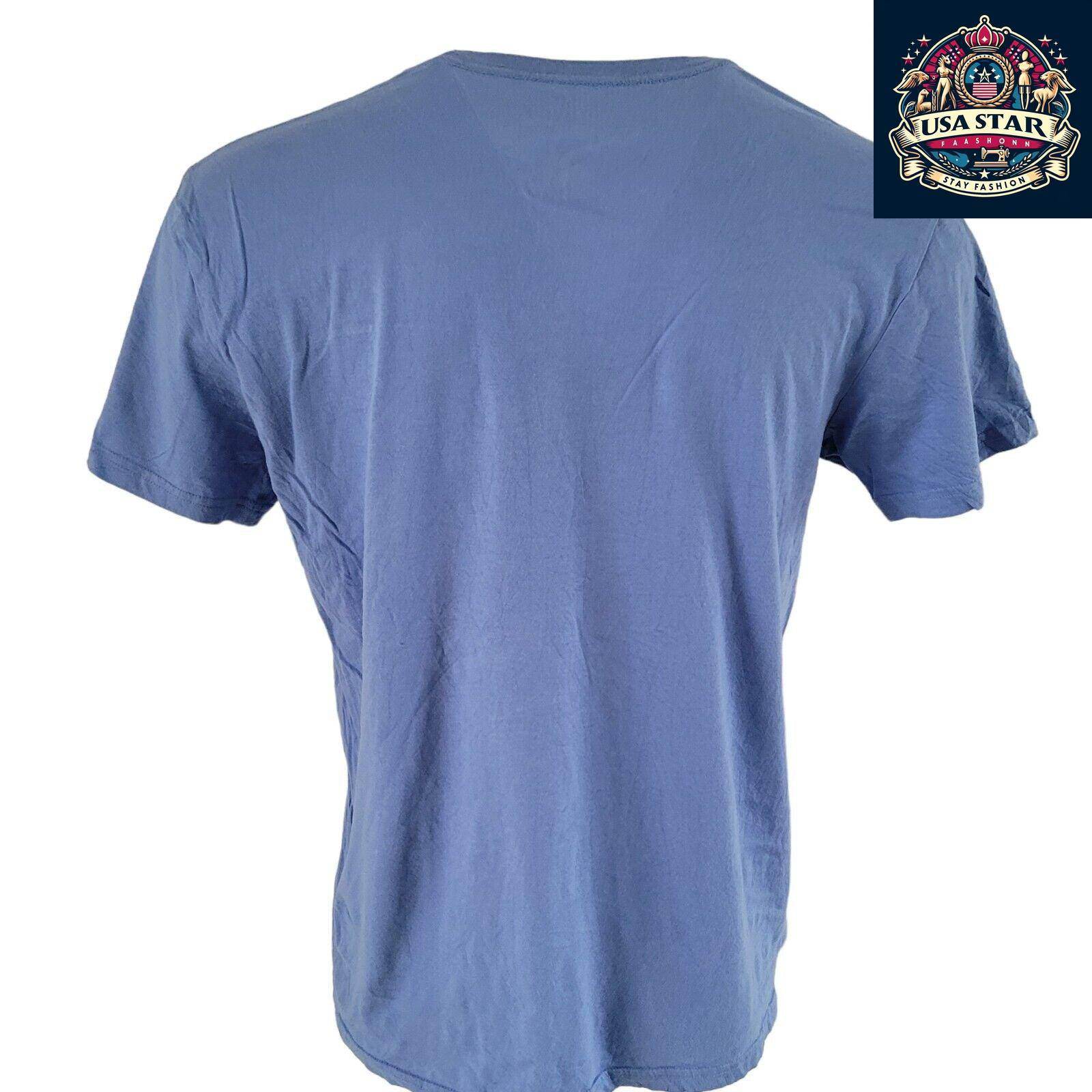 Polo Ralph Lauren T-Shirt Size L - Classic Blue Cotton Crew Neck Tee for Effortless Style - USASTARFASHION