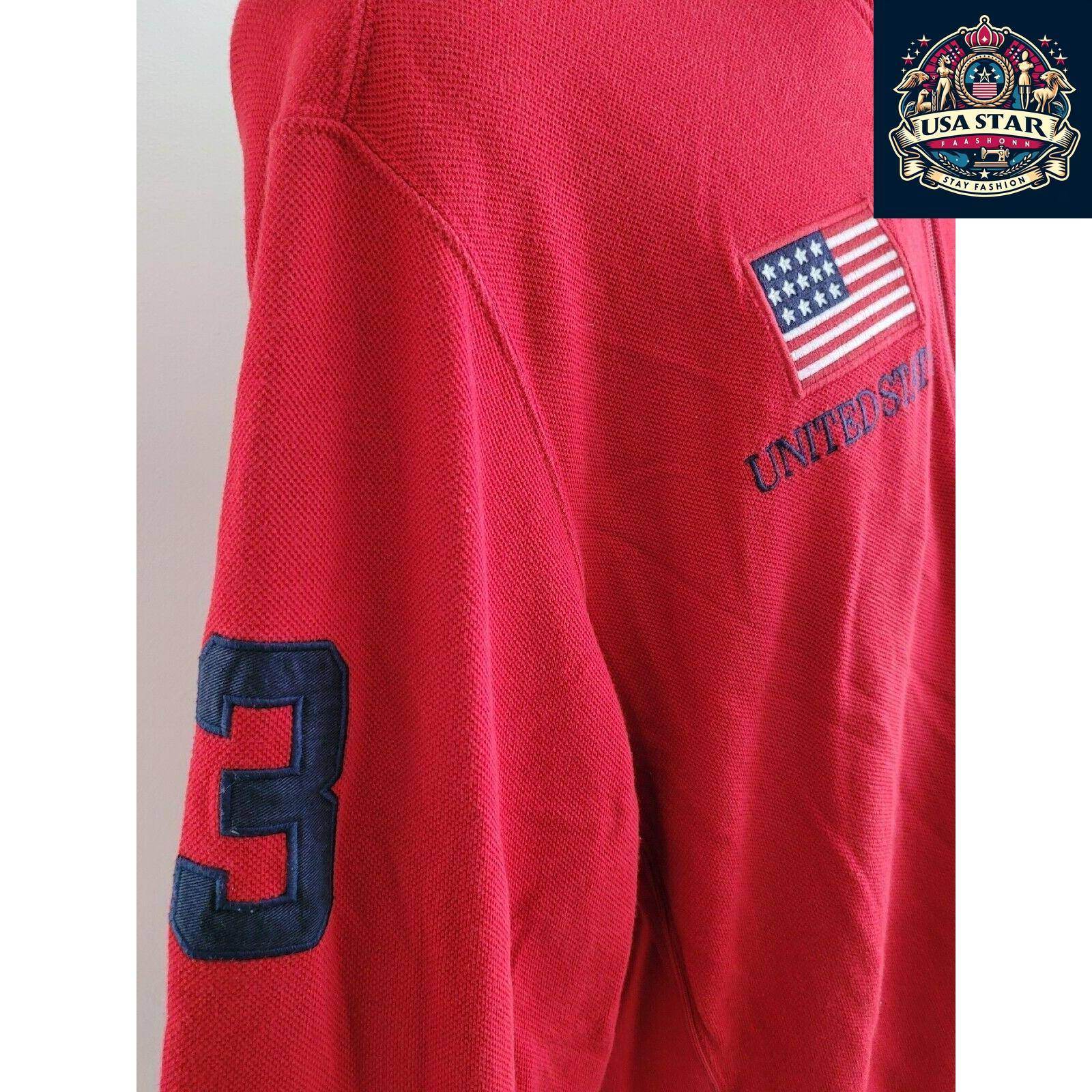 Polo Ralph Lauren Track Top XL - Vintage Style, Comfortable Fit, United States Sports Motif - USASTARFASHION