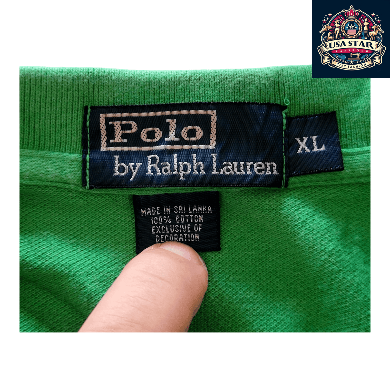 Polo Ralph Lauren Shirt Men's Green Classic Fit XL, 100% Cotton, Stylish & Comfortable Wardrobe Essential - USASTARFASHION