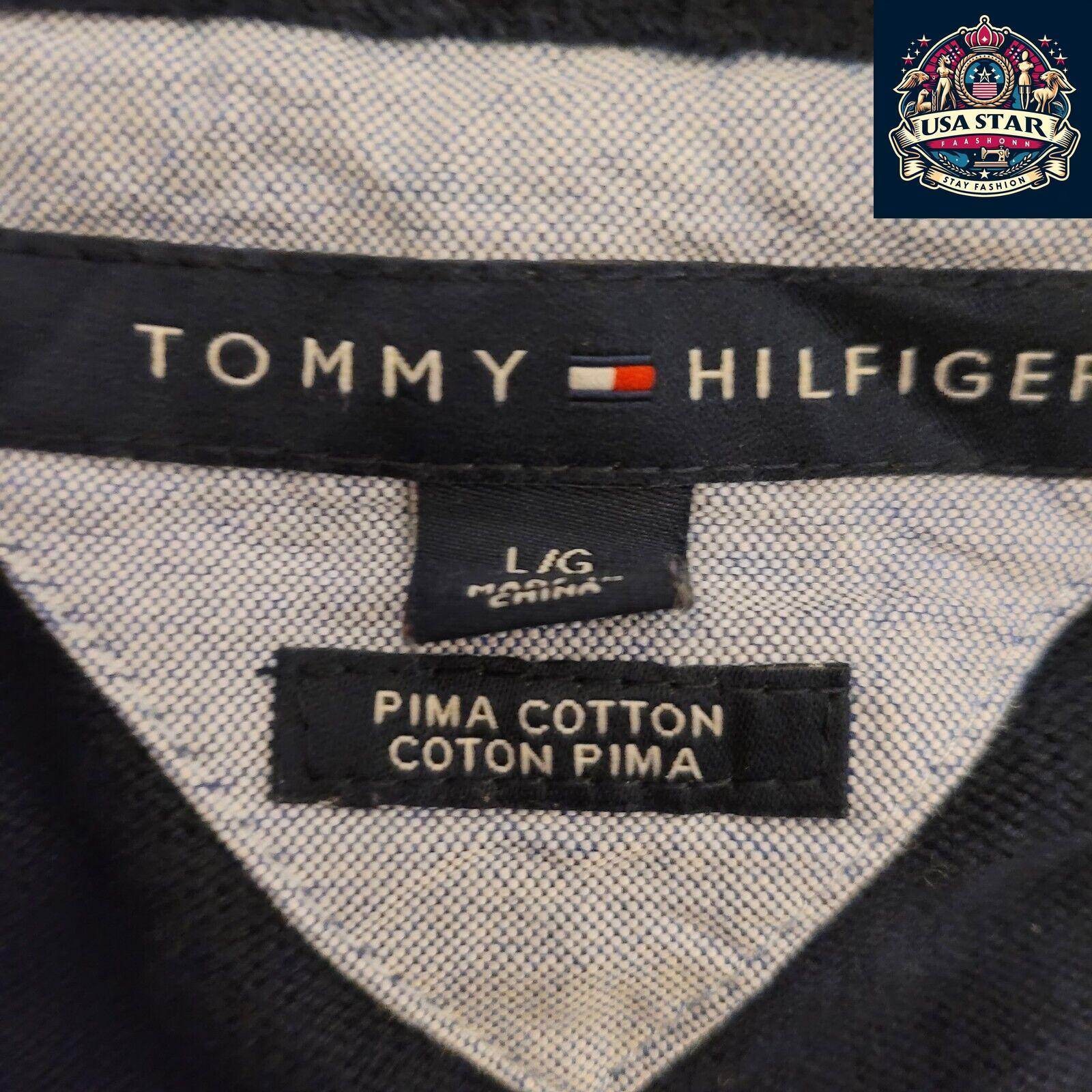 Tommy Hilfiger Jumper - Large Pima Cotton, Classic Design, Soft Comfortable Feel, Ideal For Layering - USASTARFASHION