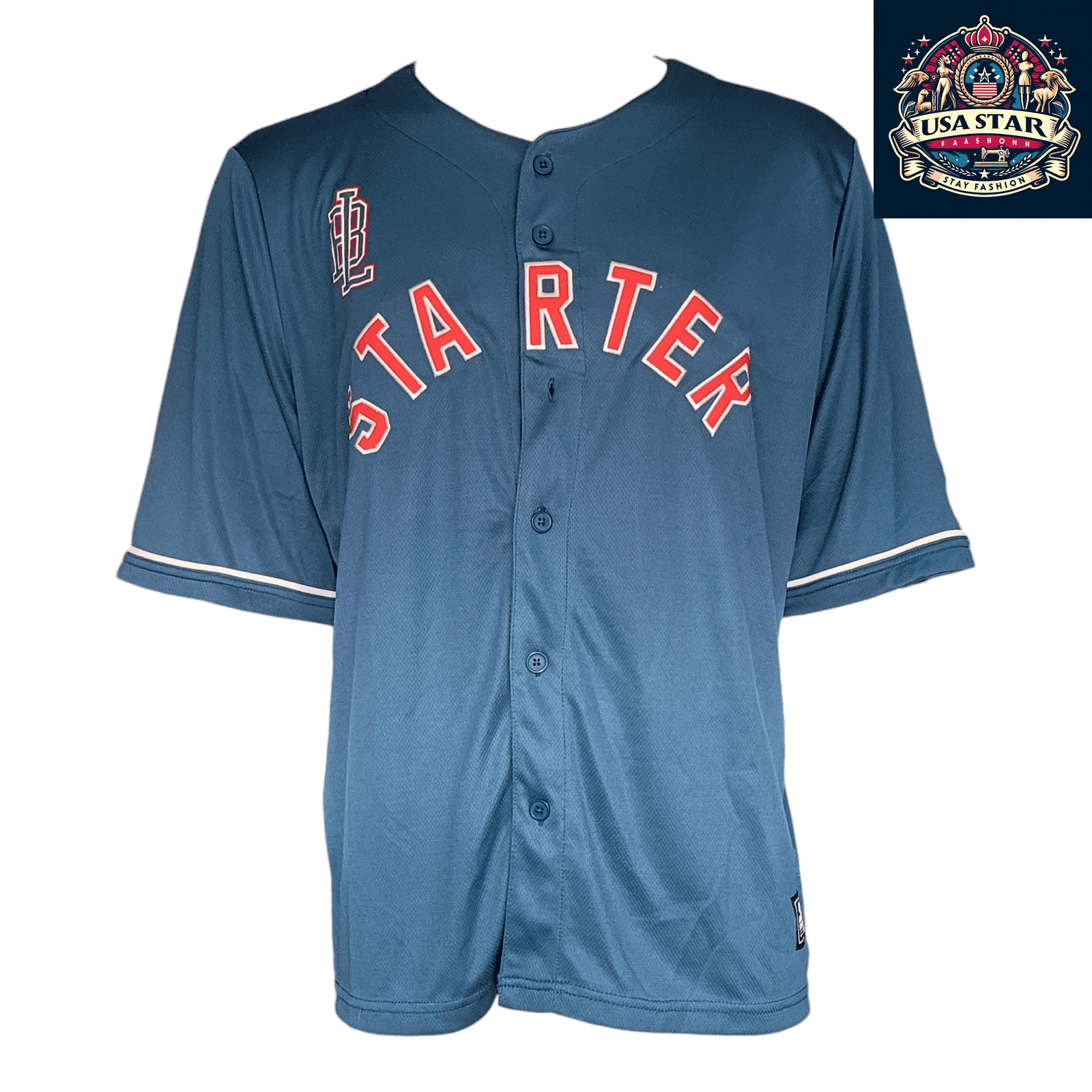 Starter Black Label Jersey Men's Teal 71 Baseball Jersey, Size M - Comfortable & Stylish Fit - USASTARFASHION