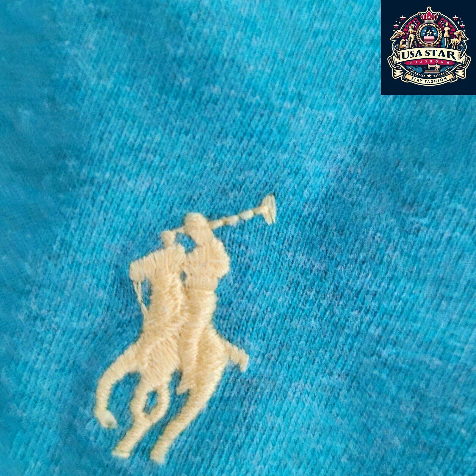 Polo Ralph Lauren V - Neck T-Shirt in XL Soft Cotton, Iconic Logo, Classic Design for Every Occasion - USASTARFASHION