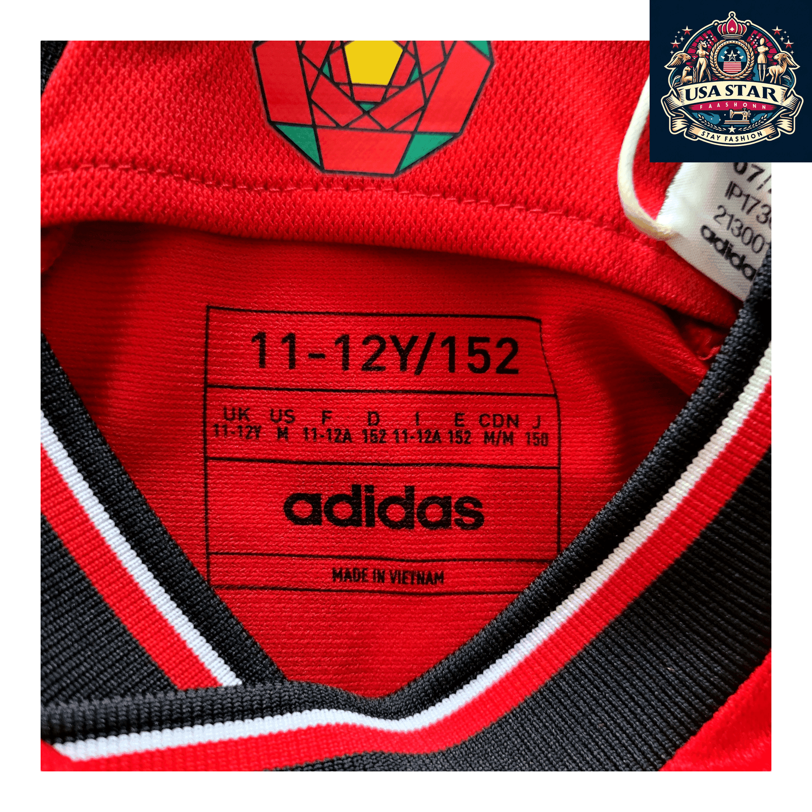 Manchester United Youth Jersey 2023/24, Size 11 - 12Y, Adidas AER Moisture Control Technology - USASTARFASHION