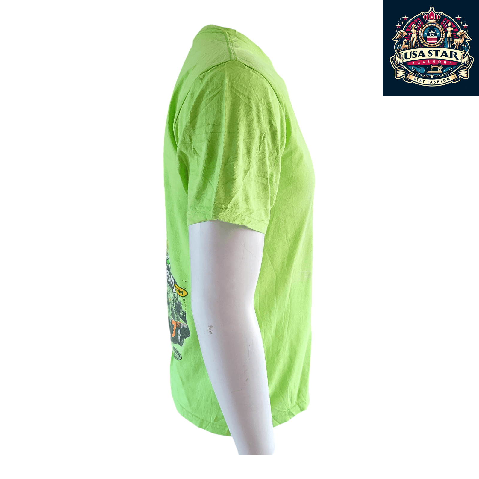 Danica Patrick T-Shirt - Chase Authentics GoDaddy Racing Apparel M Green 100% Pre - Shrunk Cotton - USASTARFASHION