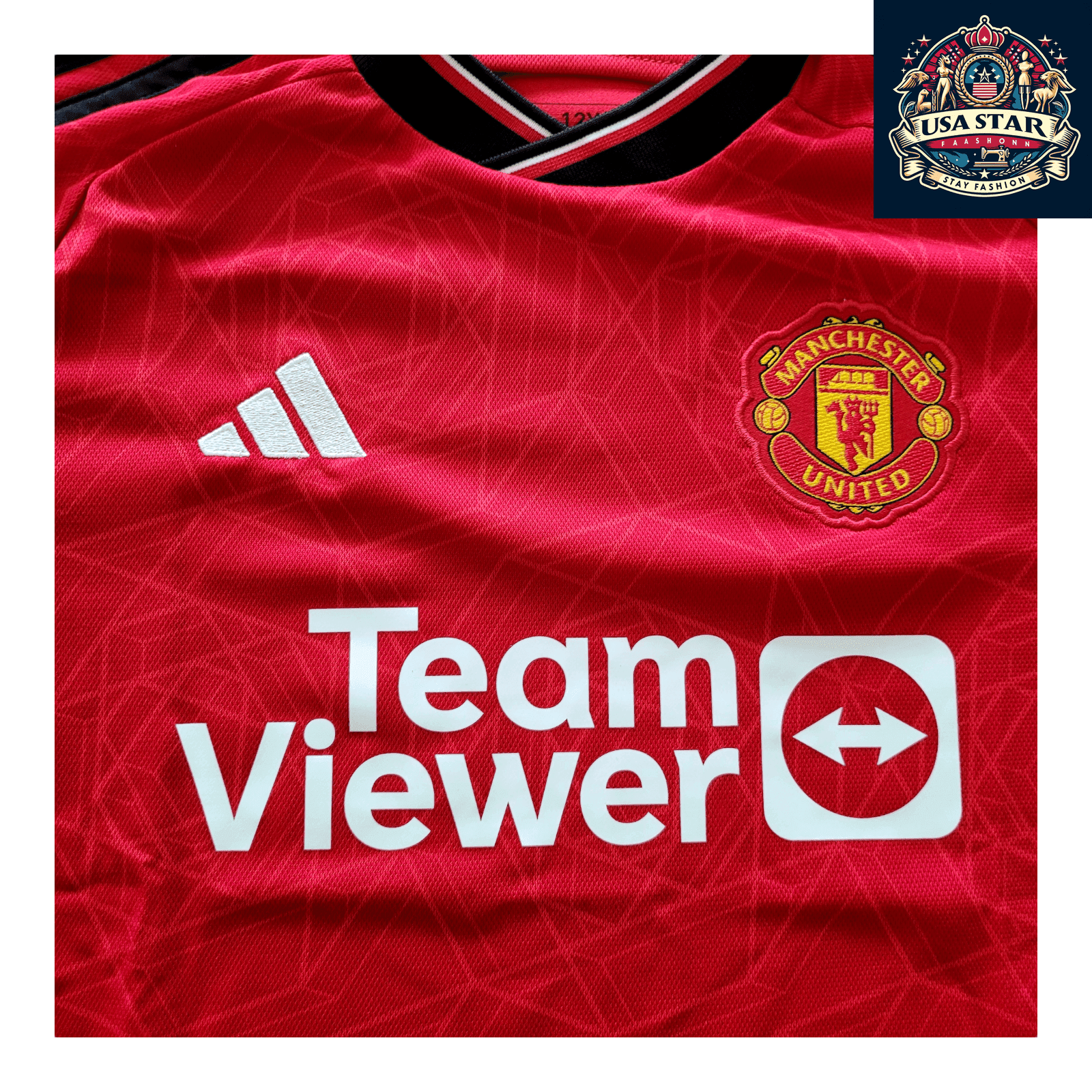 Manchester United Youth Jersey 2023/24, Size 11 - 12Y, Adidas AER Moisture Control Technology - USASTARFASHION