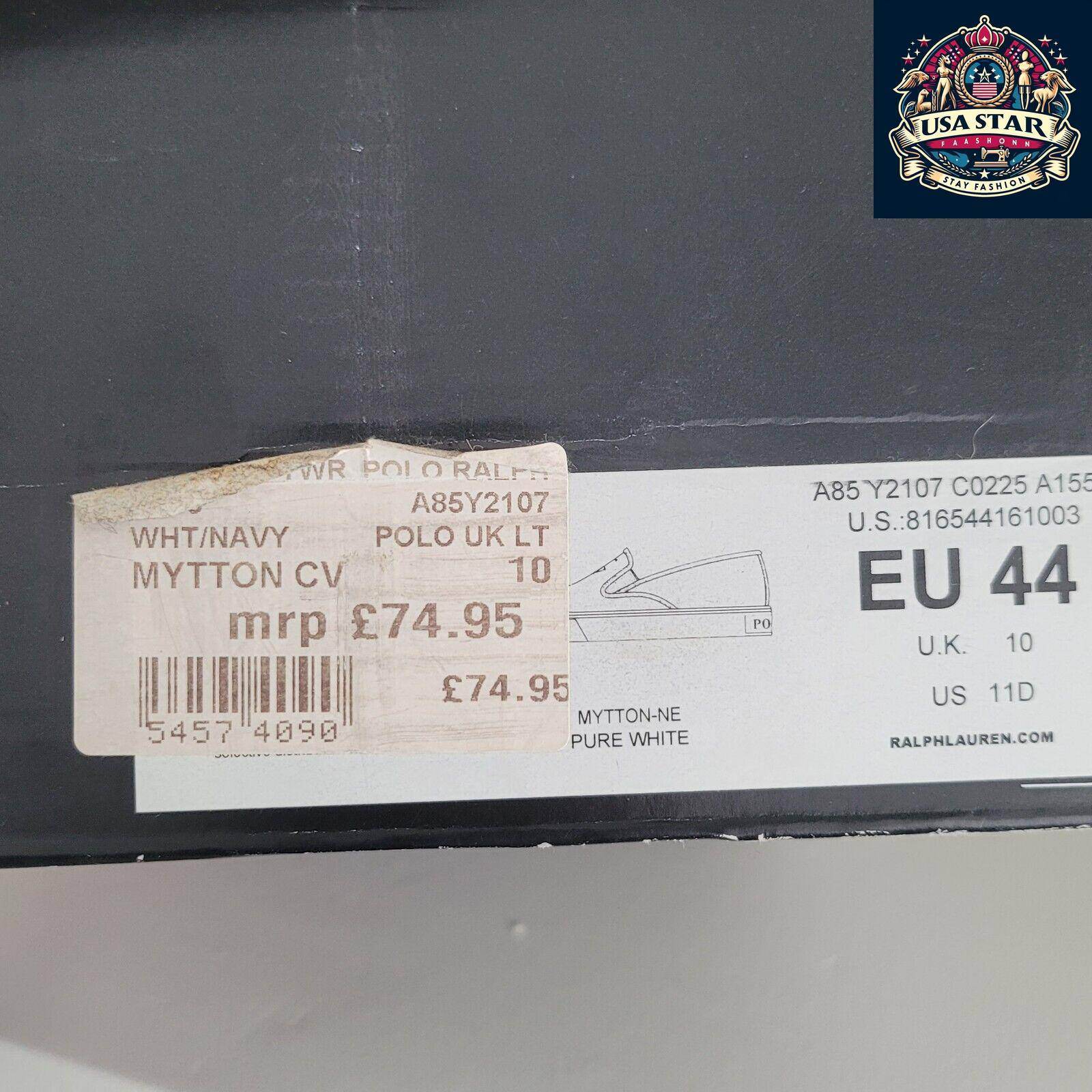 Ralph Lauren Men's Pumps Size 10 UK - Stylish White Sneakers with Comfortable Fit and Versatile Design - USASTARFASHION
