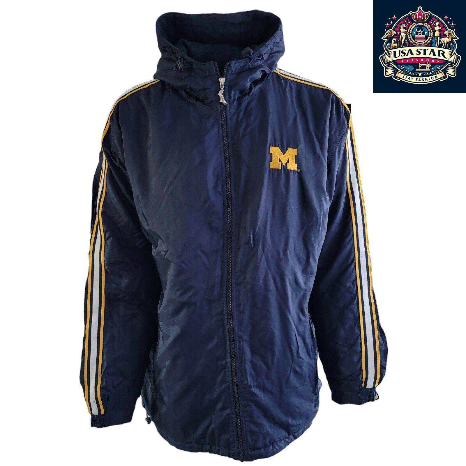 Spotlight Puffer Jacket Men - Michigan Navy 2XL, Stylish Regular Fit, Durable Polyester - USASTARFASHION