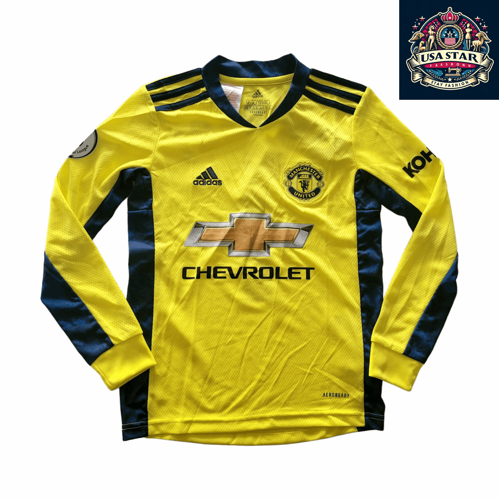 Adidas Manchester United Goalkeeper Jersey Herbert 1 for Kids Size 9 - 10Y 140cm, Free Shipping - USASTARFASHION
