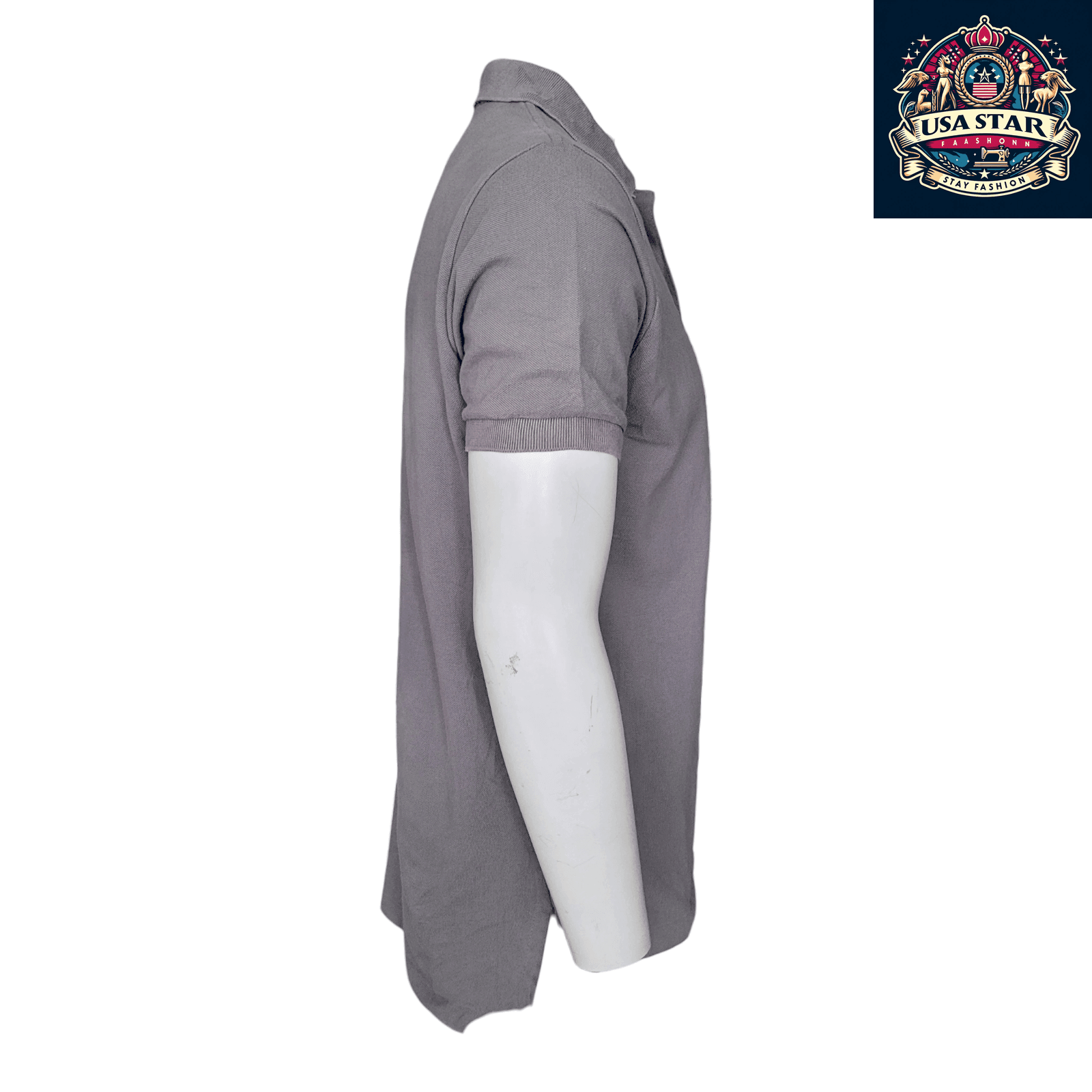 Ralph Lauren Polo Shirt, Size M, 100% Cotton, Classic Fit, Gray - Timeless Style & Comfort - USASTARFASHION