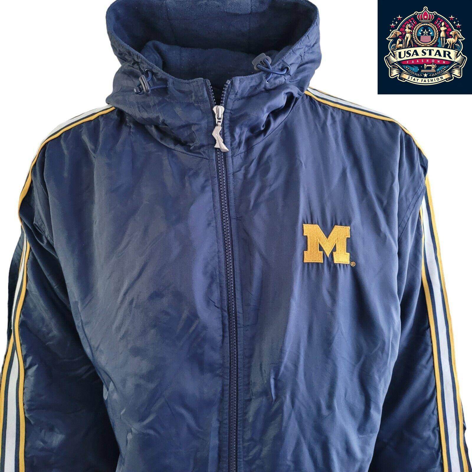 Spotlight Puffer Jacket Men - Michigan Navy 2XL, Stylish Regular Fit, Durable Polyester - USASTARFASHION