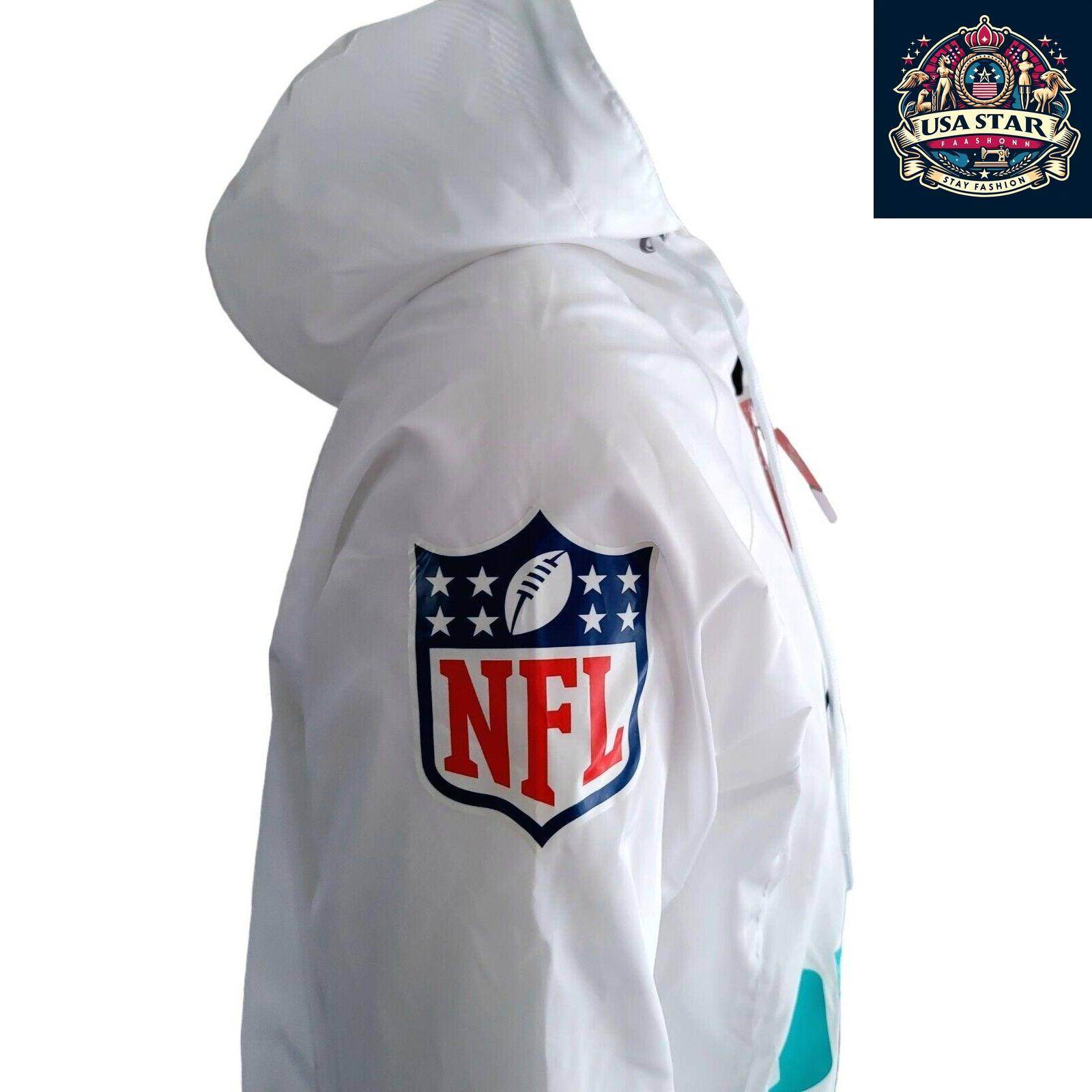 Nike Mighty Ducks Jacket - White Windbreaker Rain Jacket Size S with Iconic Logo and Adjustable Hood - USASTARFASHION