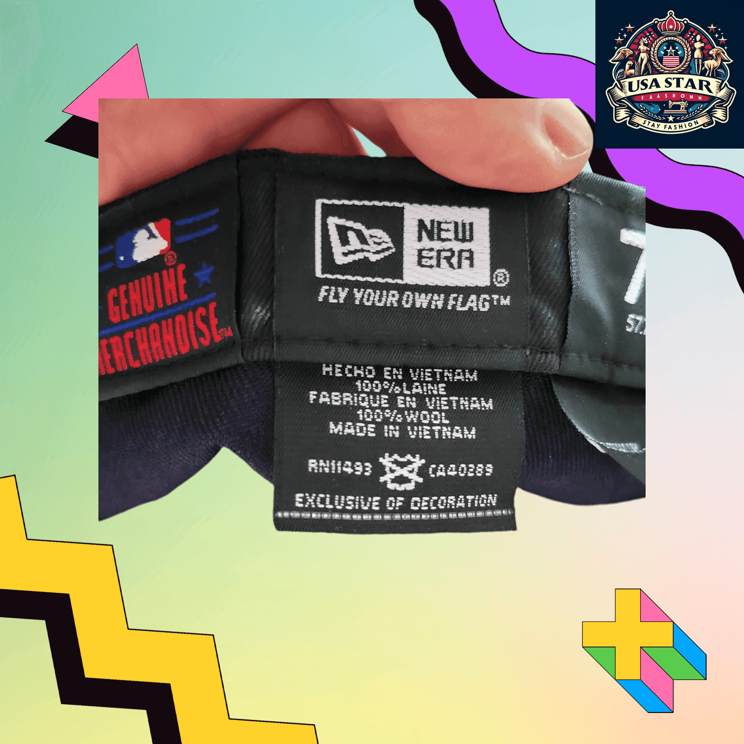 New Era 59FIFTY Fitted Cap Atlanta Braves Cap - Navy Blue 100% Wool, Size 7 1/4, Iconic MLB Style - USASTARFASHION