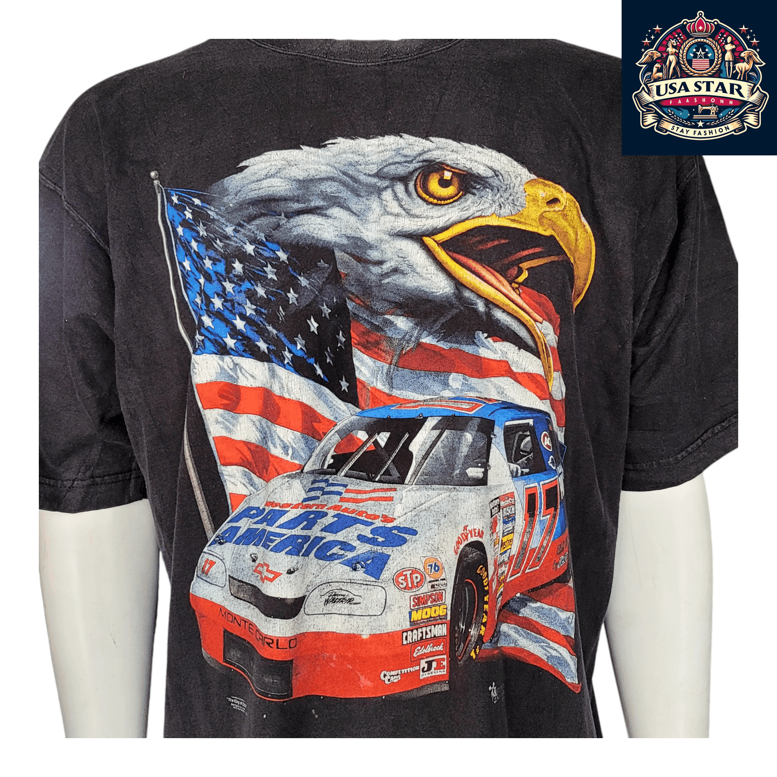 Darryl Waltrip T-Shirt XXL Vintage 17 E by Fruit of the Loom Made in USA - 100% Cotton Comfort - USASTARFASHION