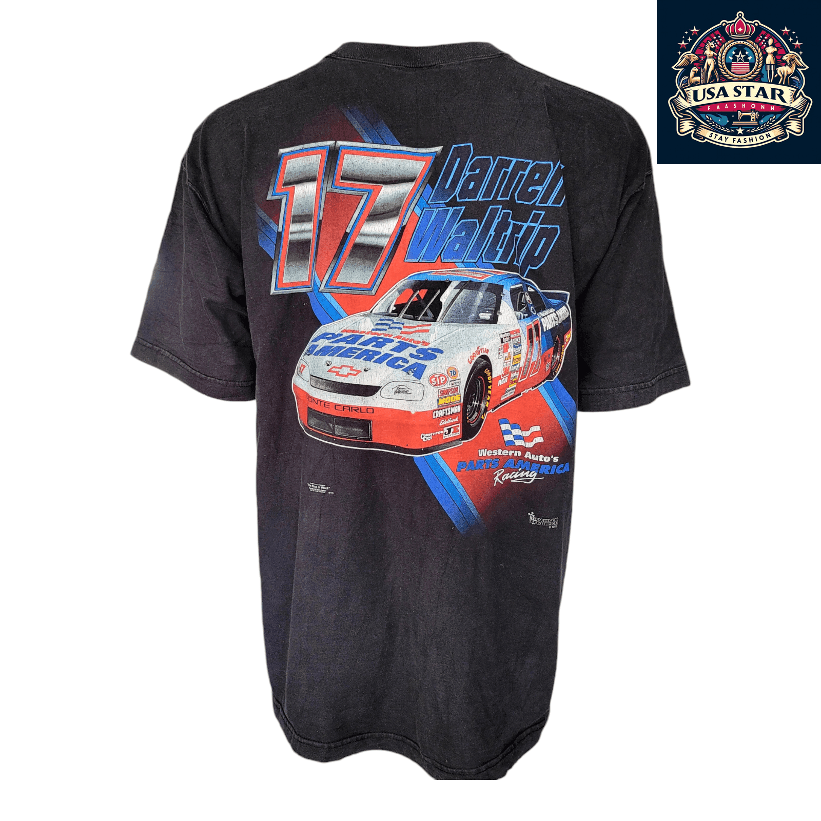 Darryl Waltrip T-Shirt XXL Vintage 17 E by Fruit of the Loom Made in USA - 100% Cotton Comfort - USASTARFASHION