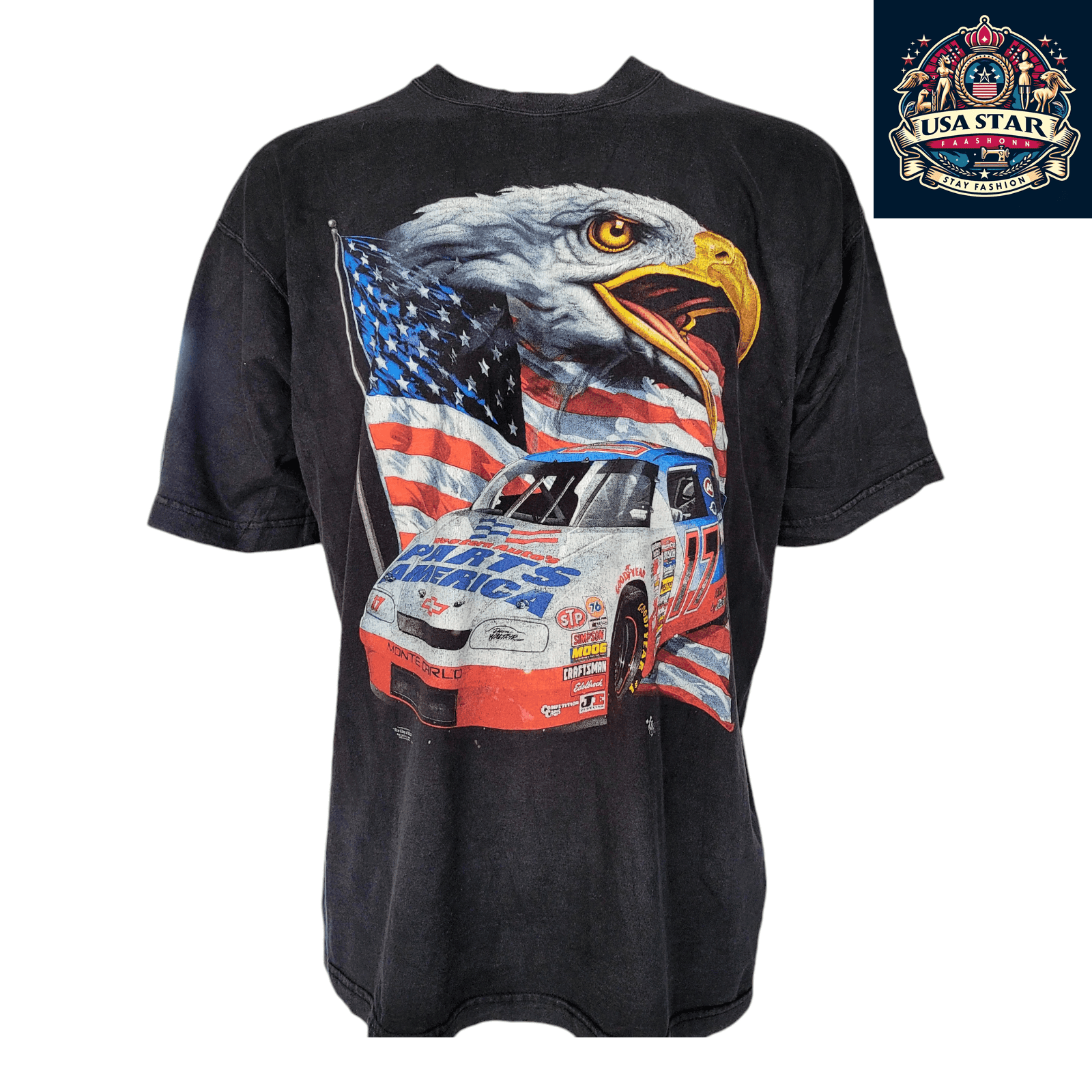 Darryl Waltrip T-Shirt XXL Vintage 17 E by Fruit of the Loom Made in USA - 100% Cotton Comfort - USASTARFASHION