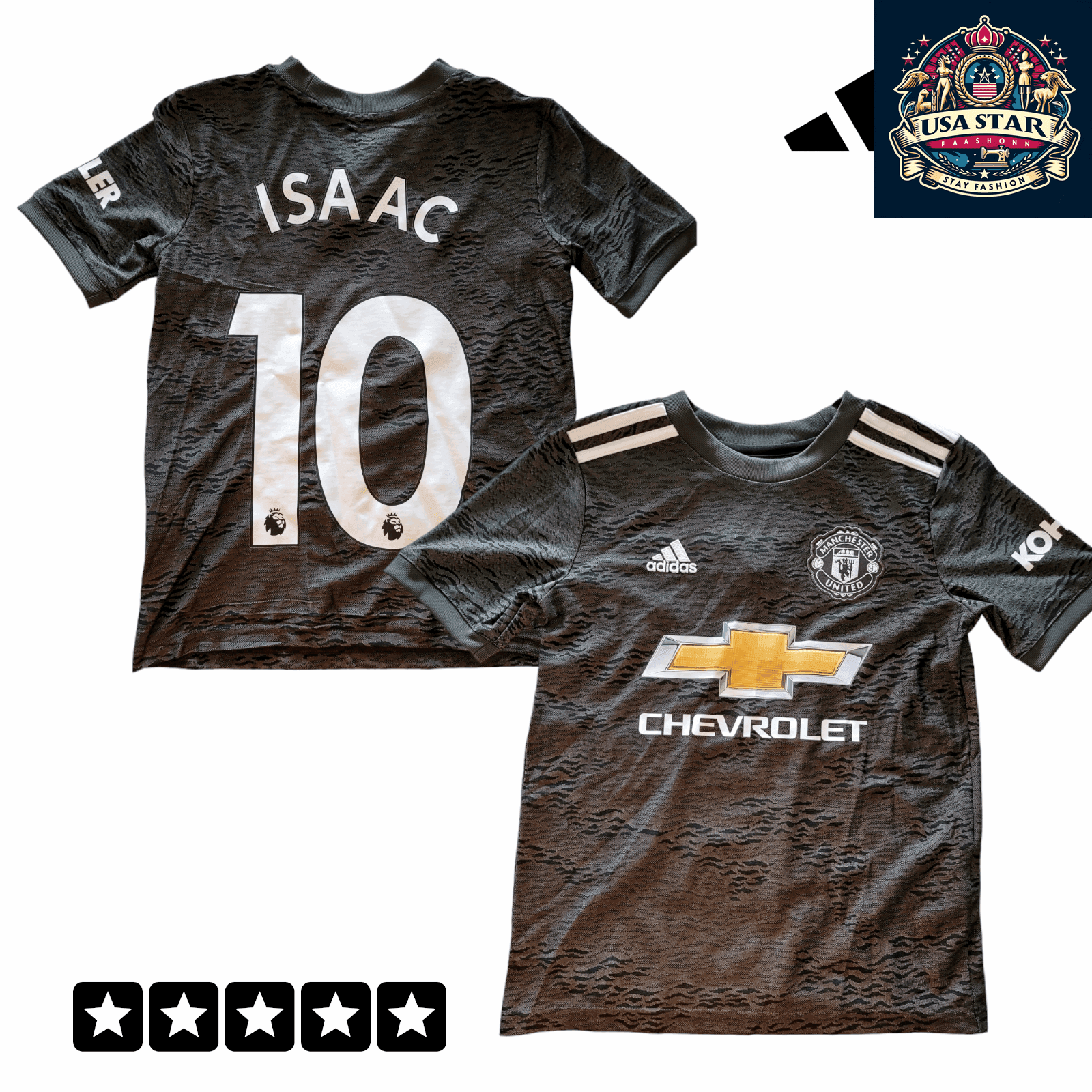 Adidas Manchester United Jersey AEROREADY Isaac 10 Youth Size 9 - 10 Years - Official New - USASTARFASHION