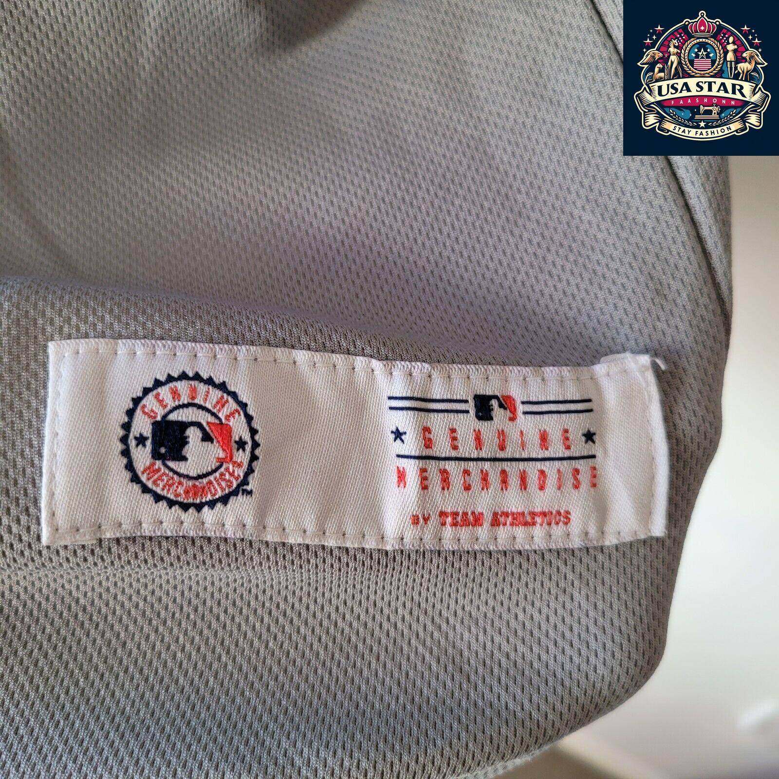 Majestic Oakland Athletics Youth Jersey Size L 1 MLB Button - Up Short Sleeve Comfortable Fit - USASTARFASHION