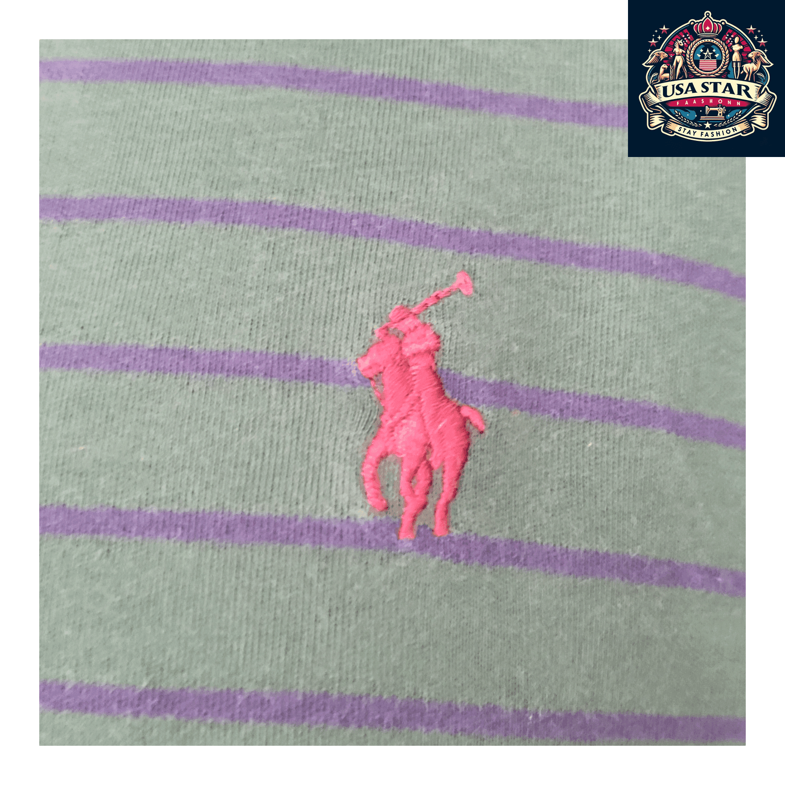 Polo Ralph Lauren Men's Polo Shirt XXL Green Striped Classic Fit 100% Cotton for Timeless Style - USASTARFASHION