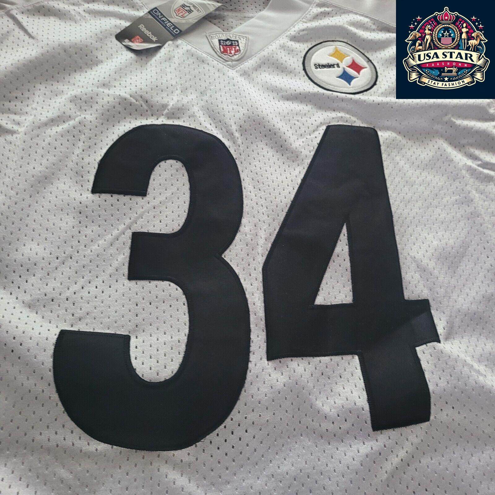 Pittsburgh Steelers Jersey Reebok NFL Mendenhall 34 Size 54 (2XL) - Authentic Fan Apparel - USASTARFASHION