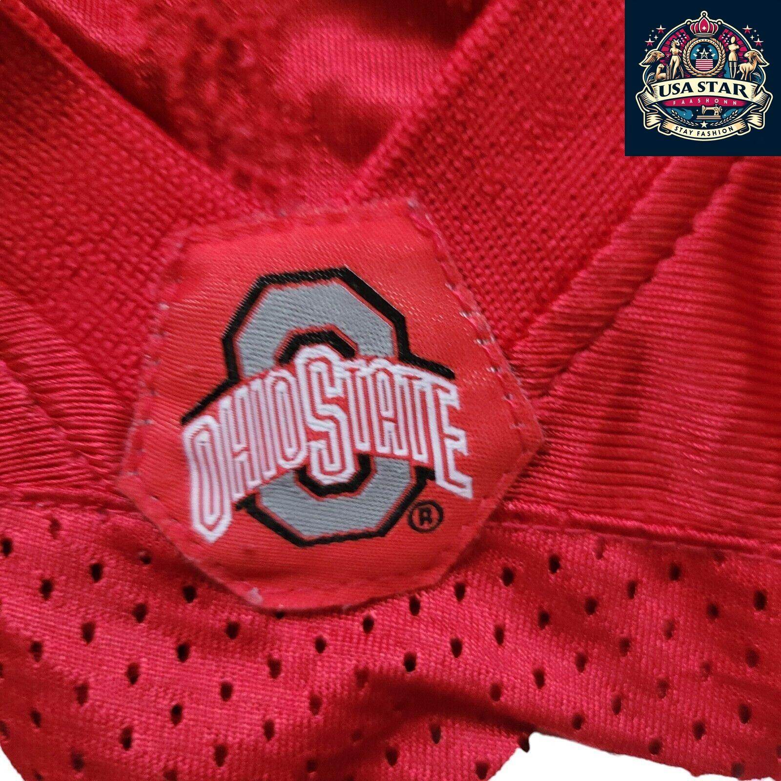 Nike Ohio State Buckeyes Jersey Youth Size 7 33 Red Distressed Style for Kids Football Fans - USASTARFASHION