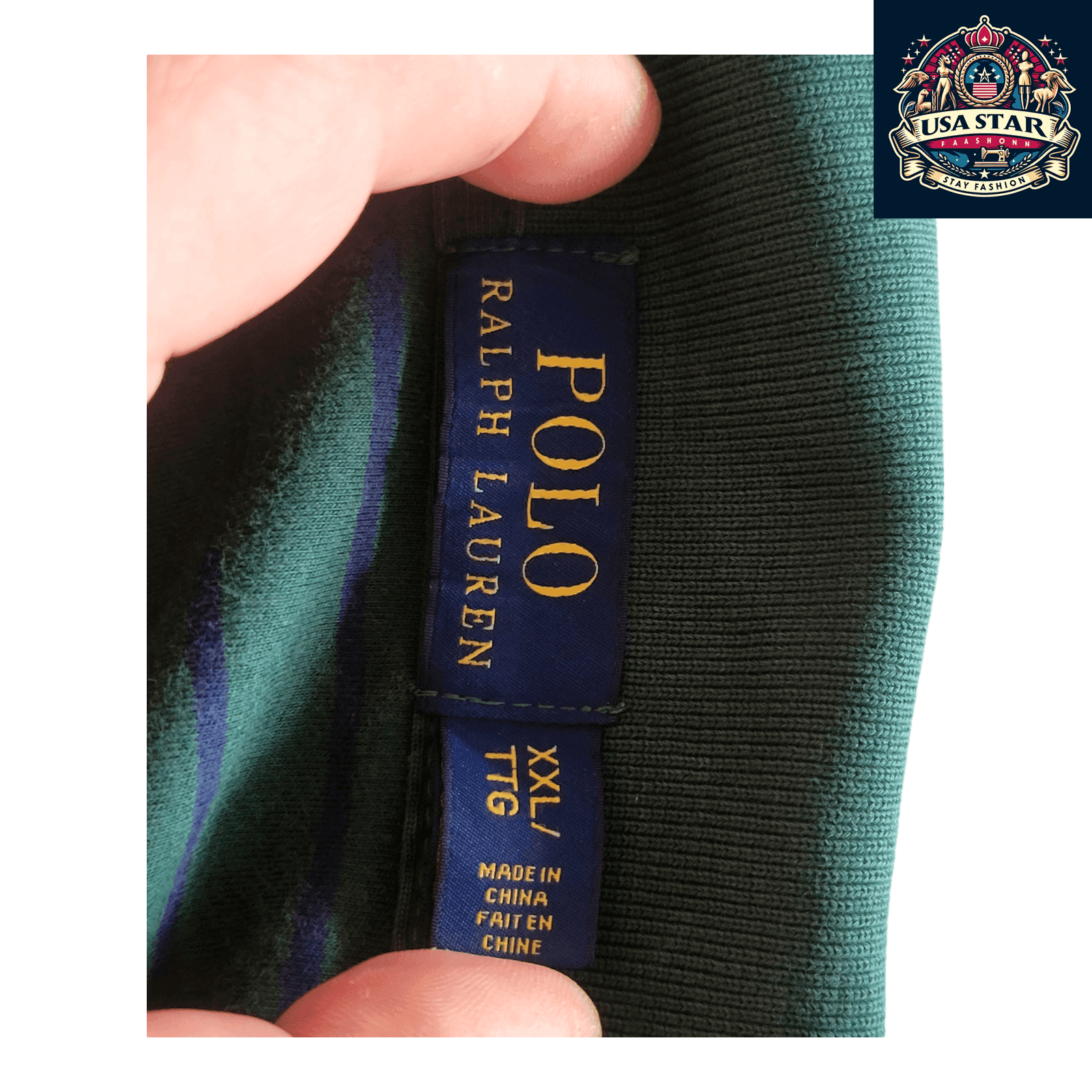 Polo Ralph Lauren Men's Polo Shirt XXL Green Striped Classic Fit 100% Cotton for Timeless Style - USASTARFASHION