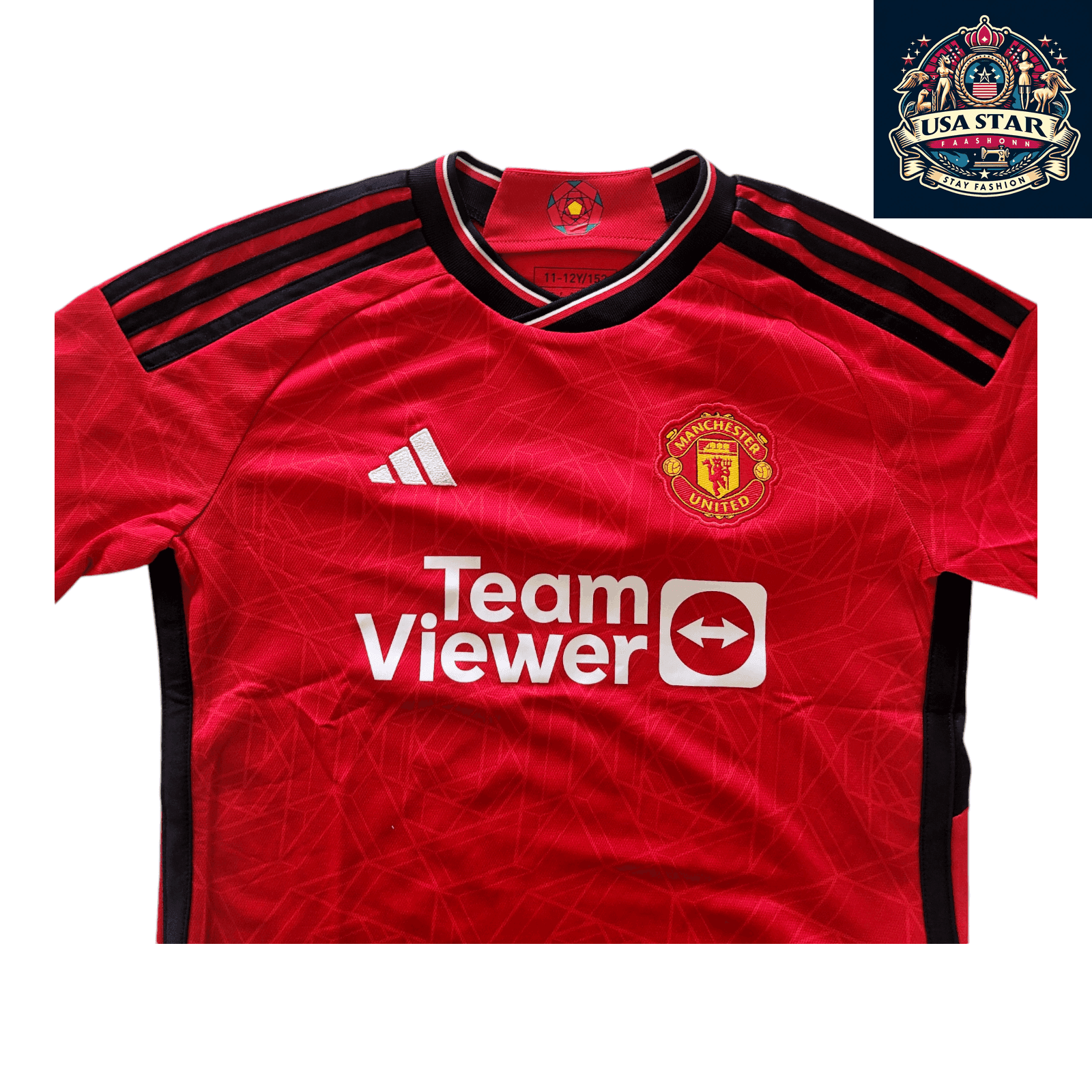 Adidas Manchester United Youth Jersey 11 - 12 Years 152cm AEROREADY Moisture - Wicking Red - USASTARFASHION