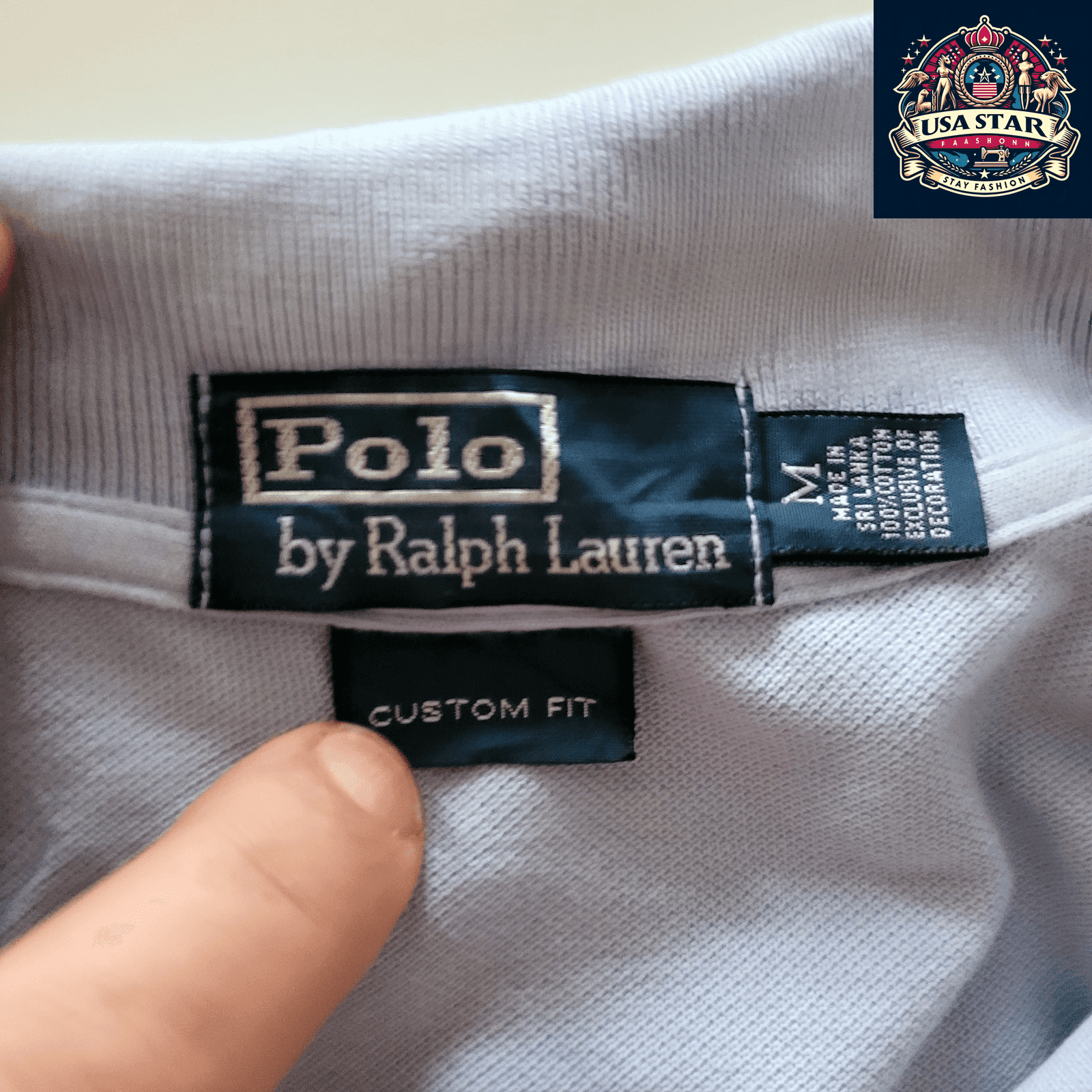 Polo Ralph Lauren Men's Polo Shirt - Custom Fit Light Blue with Pink Logo, 100% Cotton Comfort - USASTARFASHION