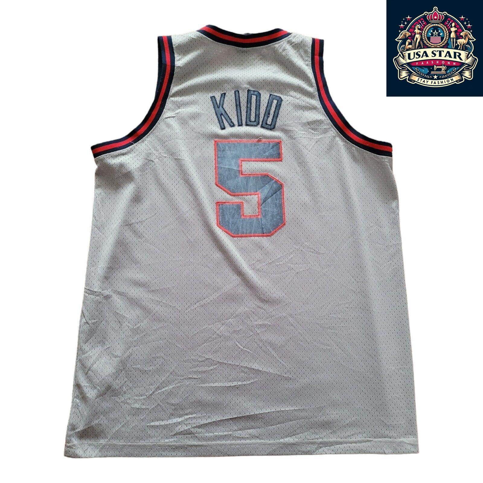 Official Nike Vintage Basketball Jersey 5 Jason Kidd New Jersey Nets Swingman XL - Retro Style - USASTARFASHION