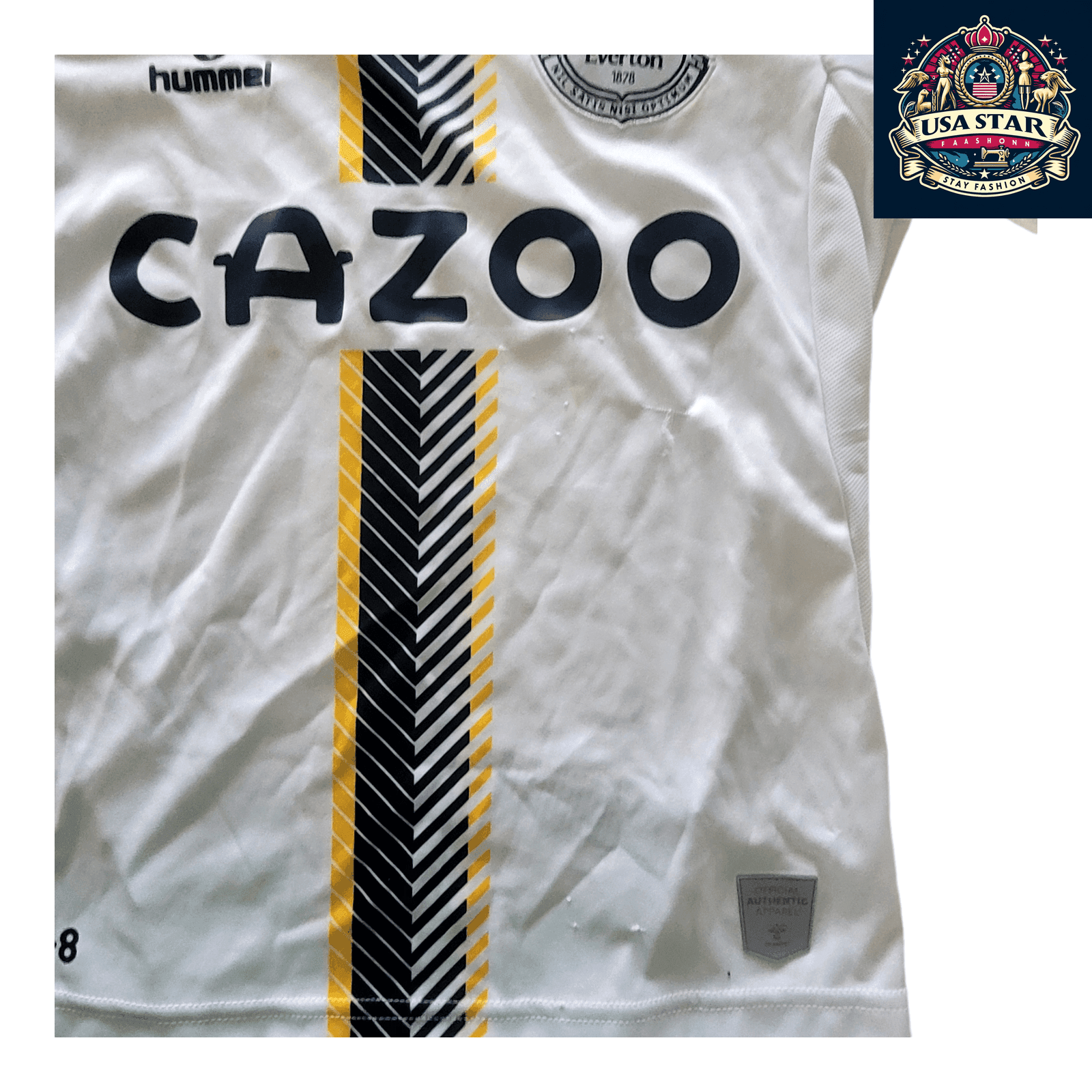 Everton FC Youth Away Jersey 2021-2022, 10Y Hummel Lightweight, Cazoo Sponsor Football Shirt - USASTARFASHION