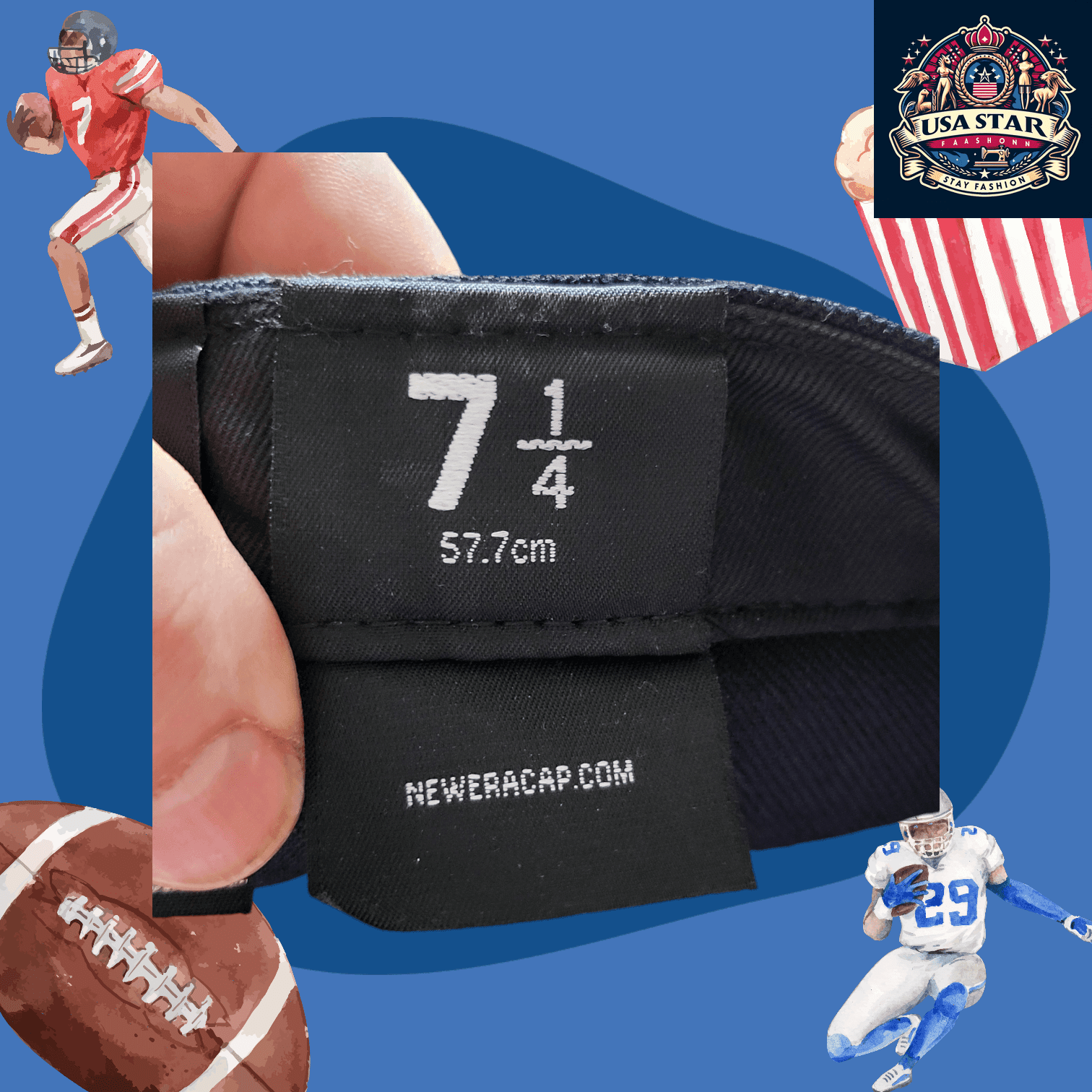 New Era 59FIFTY Fitted Cap Atlanta Braves Cap - Navy Blue 100% Wool, Size 7 1/4, Iconic MLB Style - USASTARFASHION