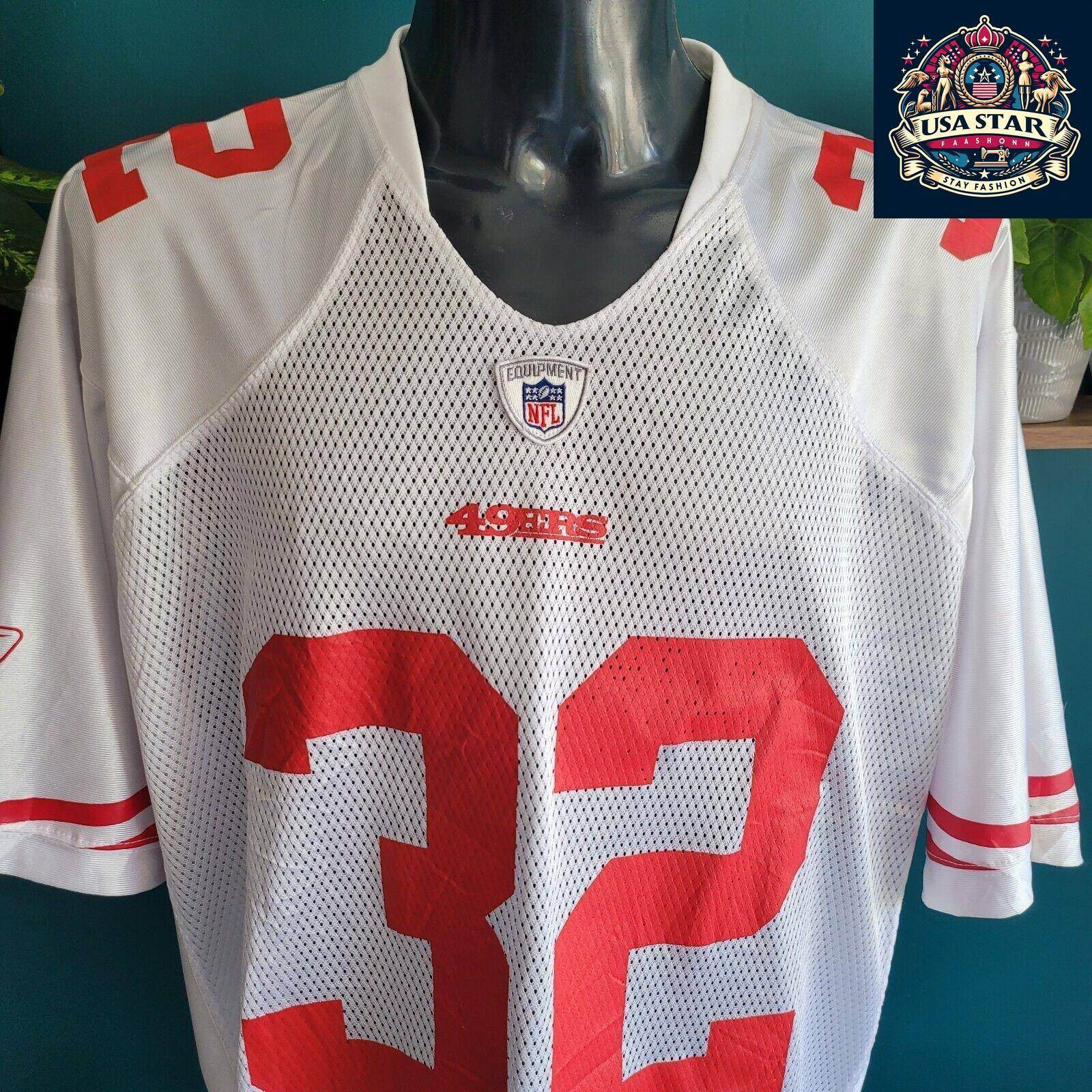 Reebok San Francisco 49ers Jersey 32 Lewis - Authentic NFL Shirt, Comfortable and Durable Design - USASTARFASHION