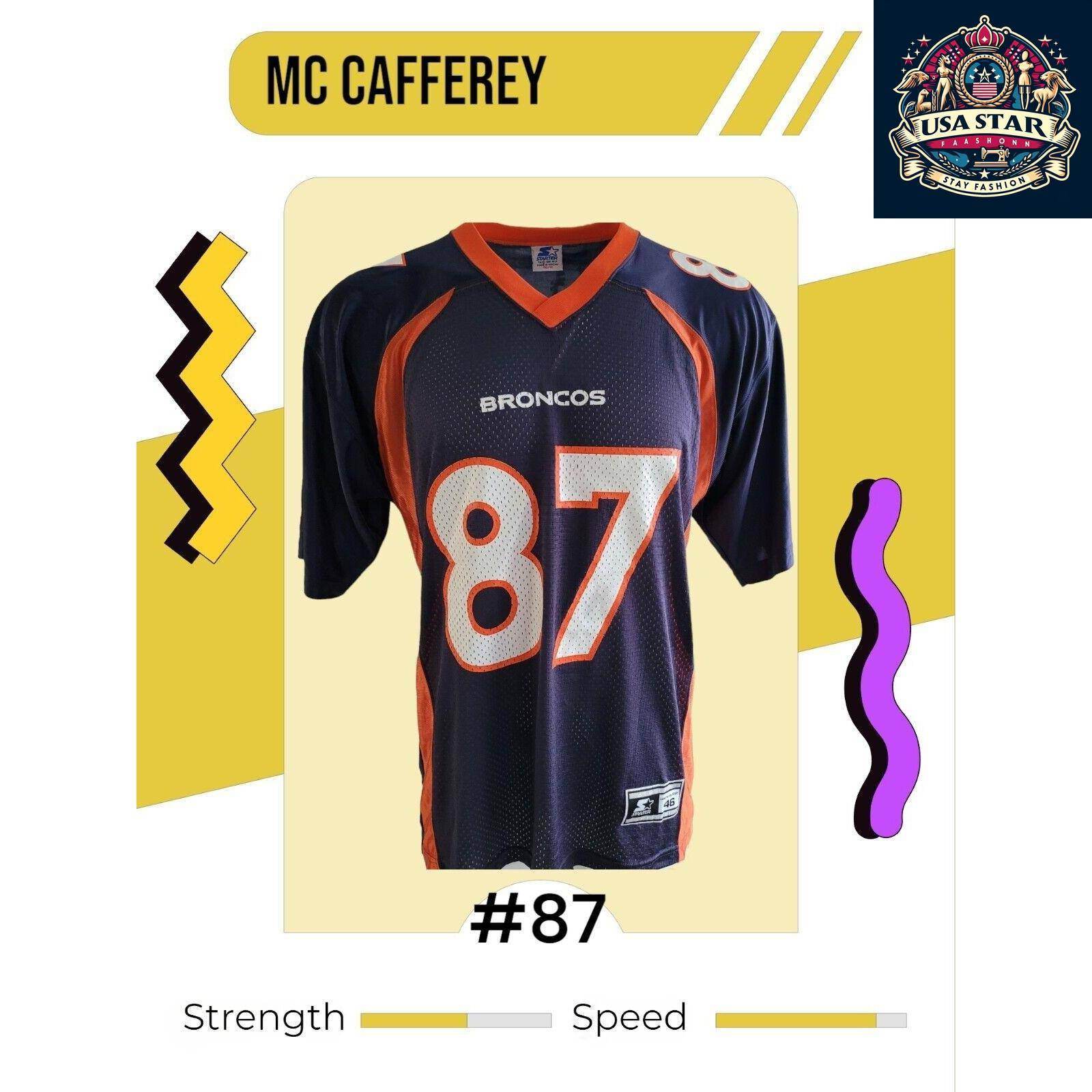 Denver Broncos Jersey Ed McCaffrey #87 Starter - Comfortable Fit, Officially Licensed Fan Gear - USASTARFASHION