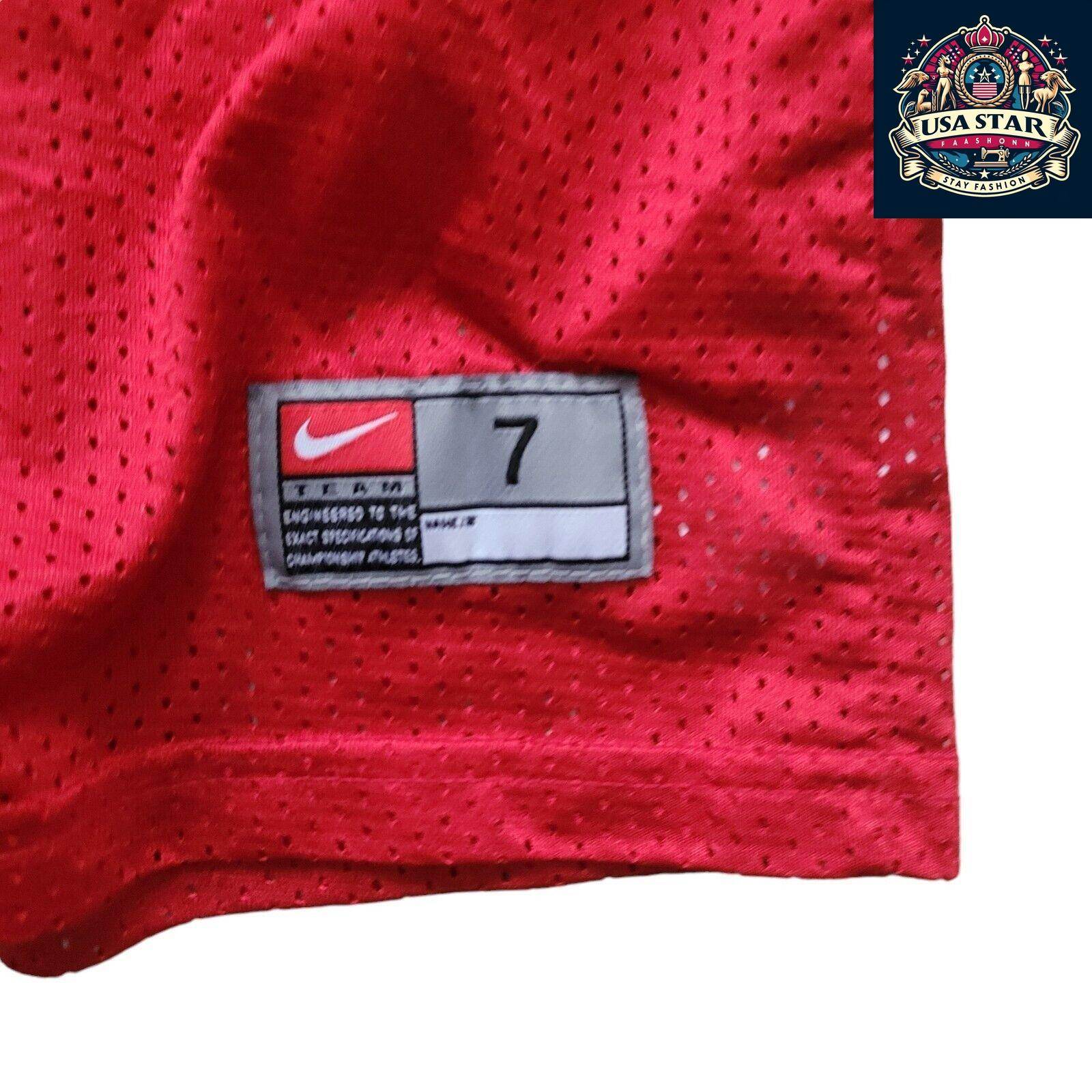 Nike Ohio State Buckeyes Jersey Youth Size 7 33 Red Distressed Style for Kids Football Fans - USASTARFASHION