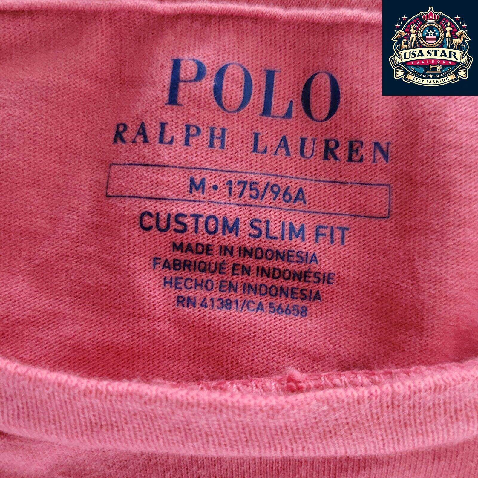 Polo Ralph Lauren T-Shirt M - Soft Cotton, Iconic Logo, Classic Red, Regular Fit, Vintage Condition - USASTARFASHION