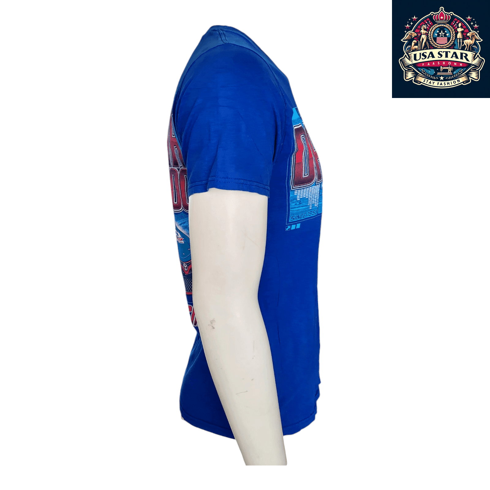 Fanatics Daytona 500 Racing Shirt - 60th Annual NASCAR Blue T-Shirt for Fans, Size Small - USASTARFASHION