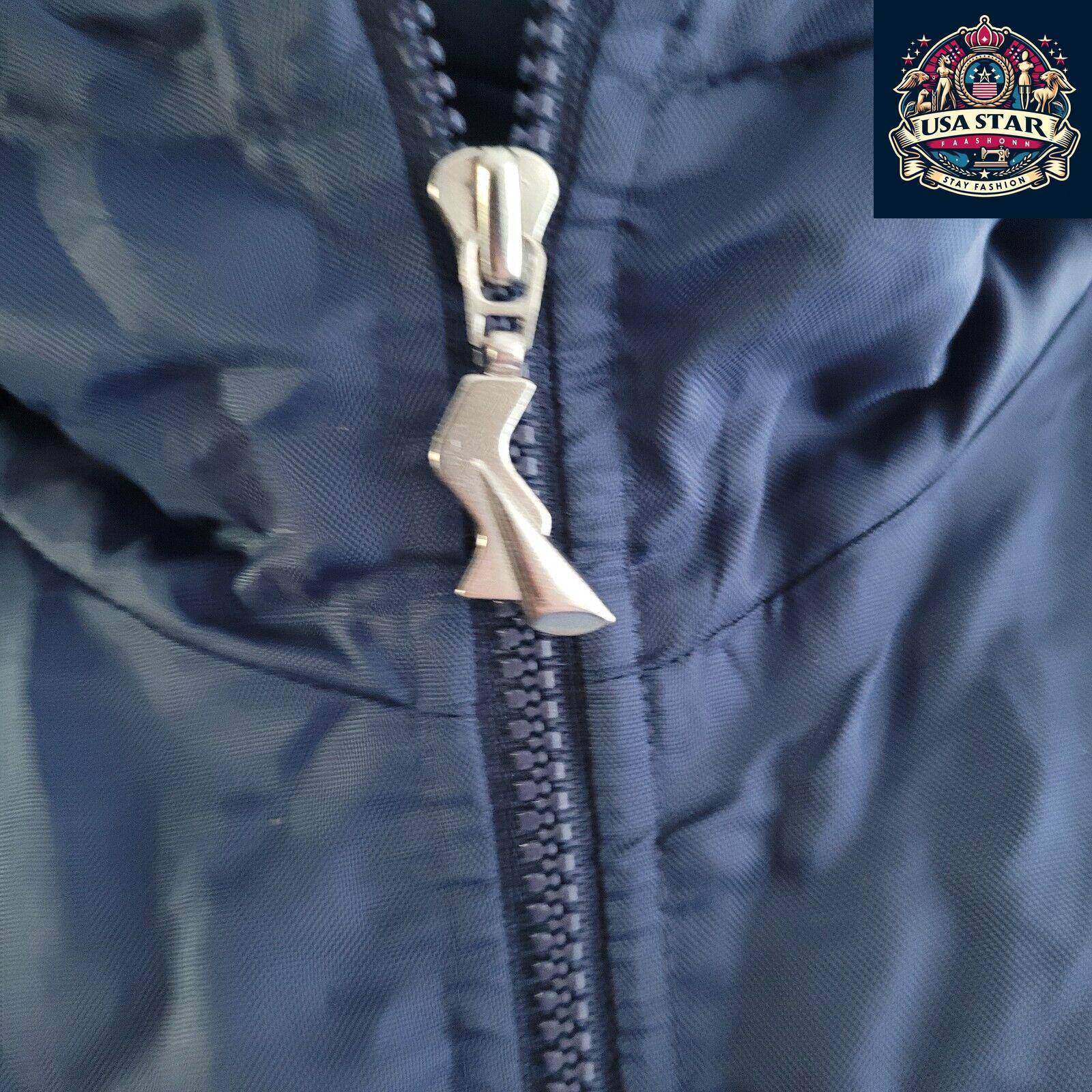 Spotlight Puffer Jacket Men - Michigan Navy 2XL, Stylish Regular Fit, Durable Polyester - USASTARFASHION
