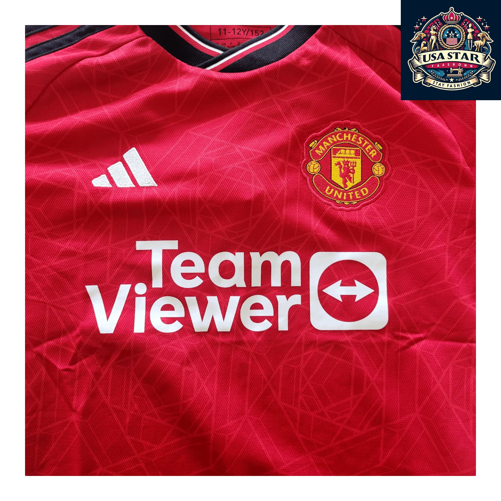 Adidas Manchester United Youth Jersey 11 - 12 Years 152cm AEROREADY Moisture - Wicking Red - USASTARFASHION