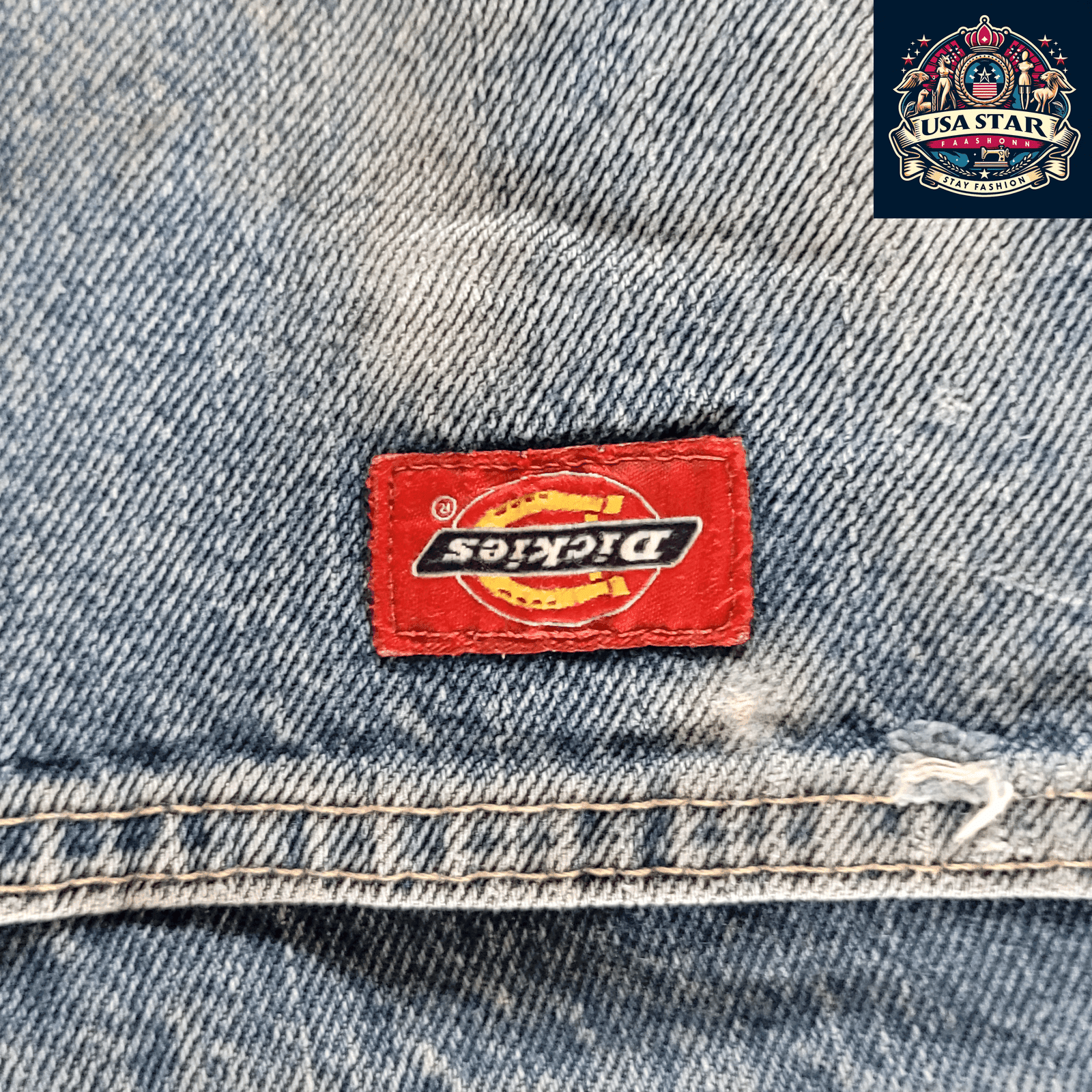 Dickies Carpenter Denim Shorts Size 32 - Durable, Stylish Workwear with Deep Pockets - USASTARFASHION