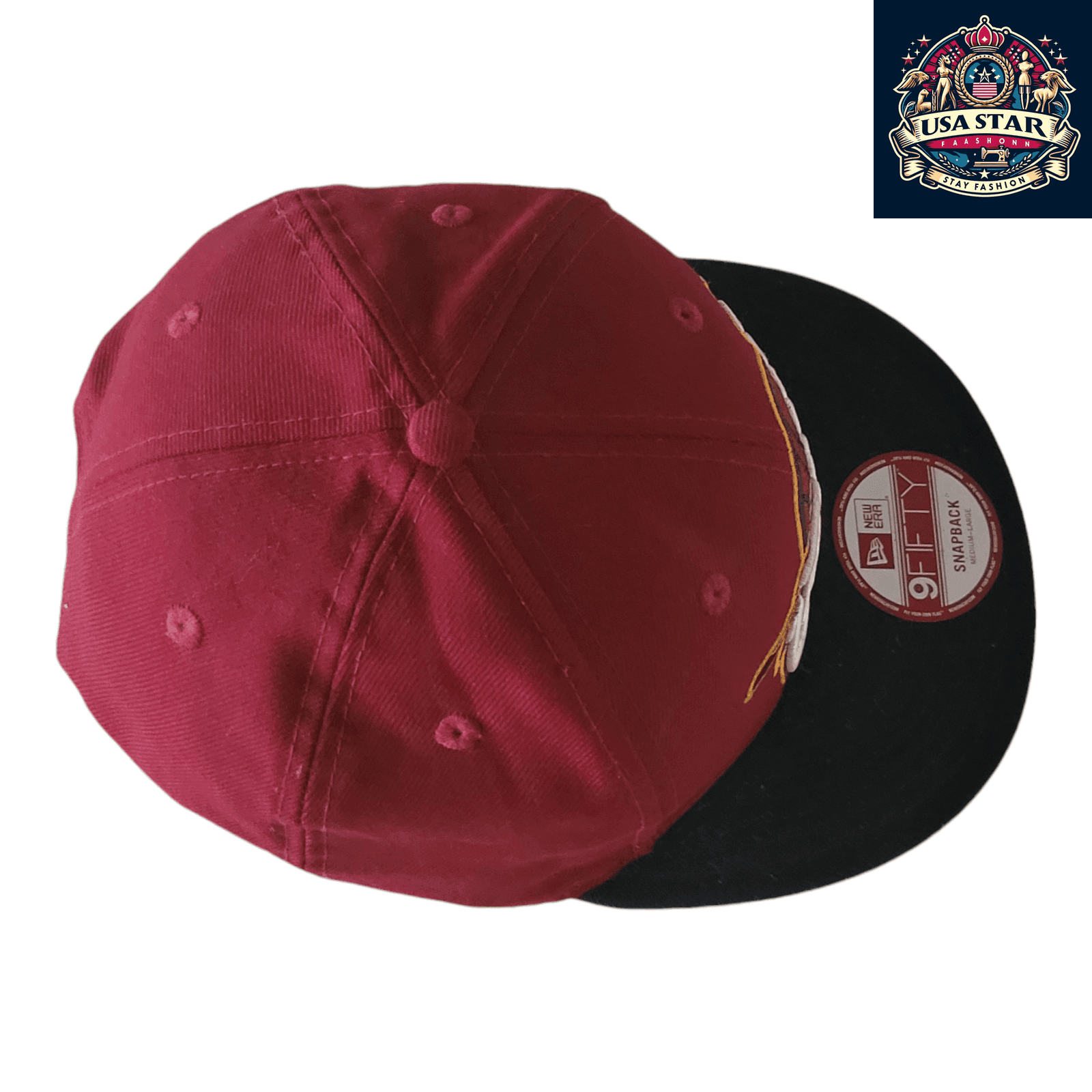 New Era Cleveland Cavaliers Hat 9FIFTY Snapback Cap Burgundy/Black Medium - Large Adjustable - USASTARFASHION