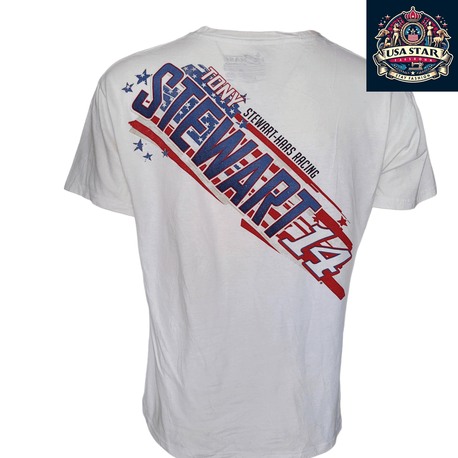 Tony Stewart T-Shirt 14 - Large Comfort Fit, Bold Graphics for NASCAR Fans by Chase Authentics - USASTARFASHION