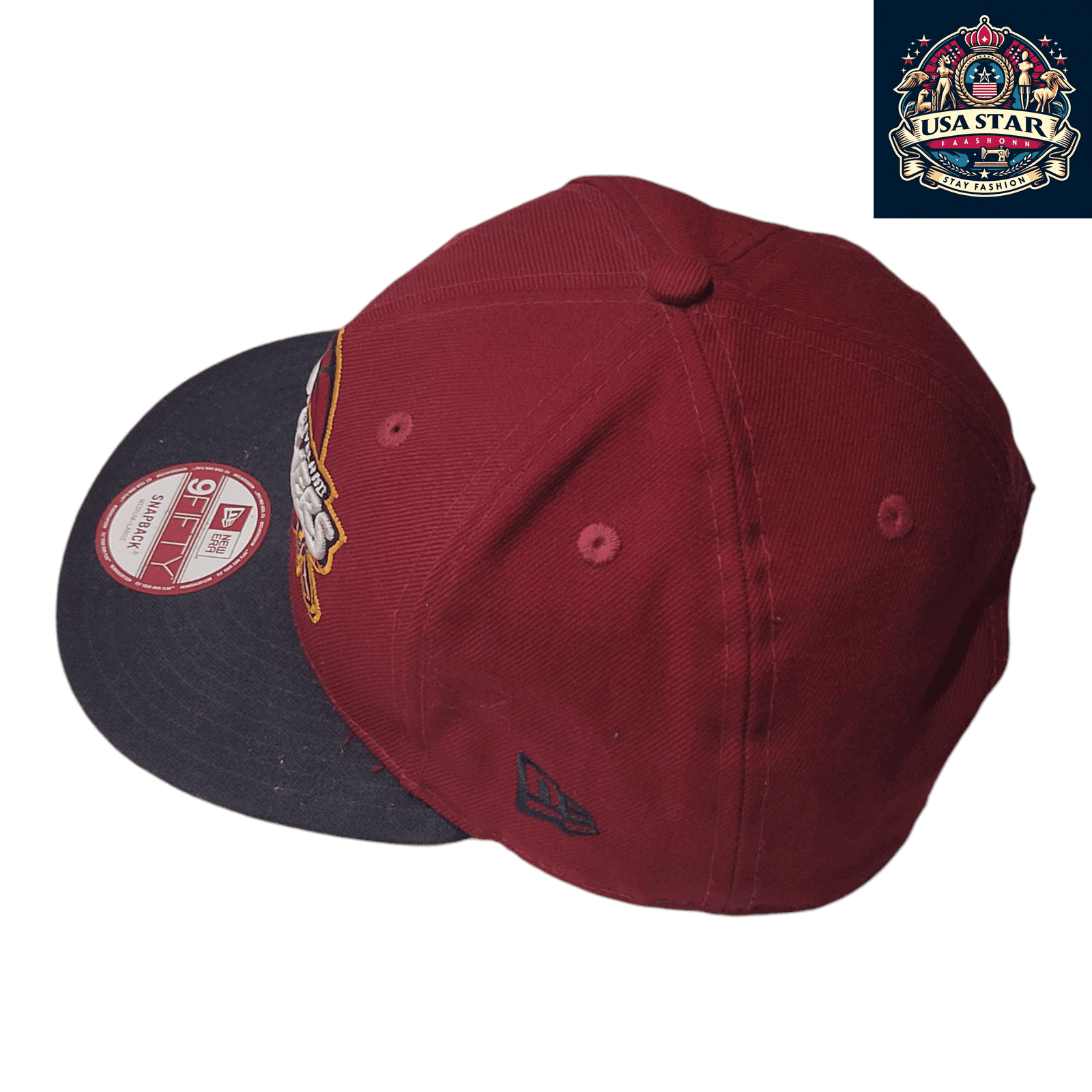 New Era Cleveland Cavaliers Hat 9FIFTY Snapback Cap Burgundy/Black Medium - Large Adjustable - USASTARFASHION